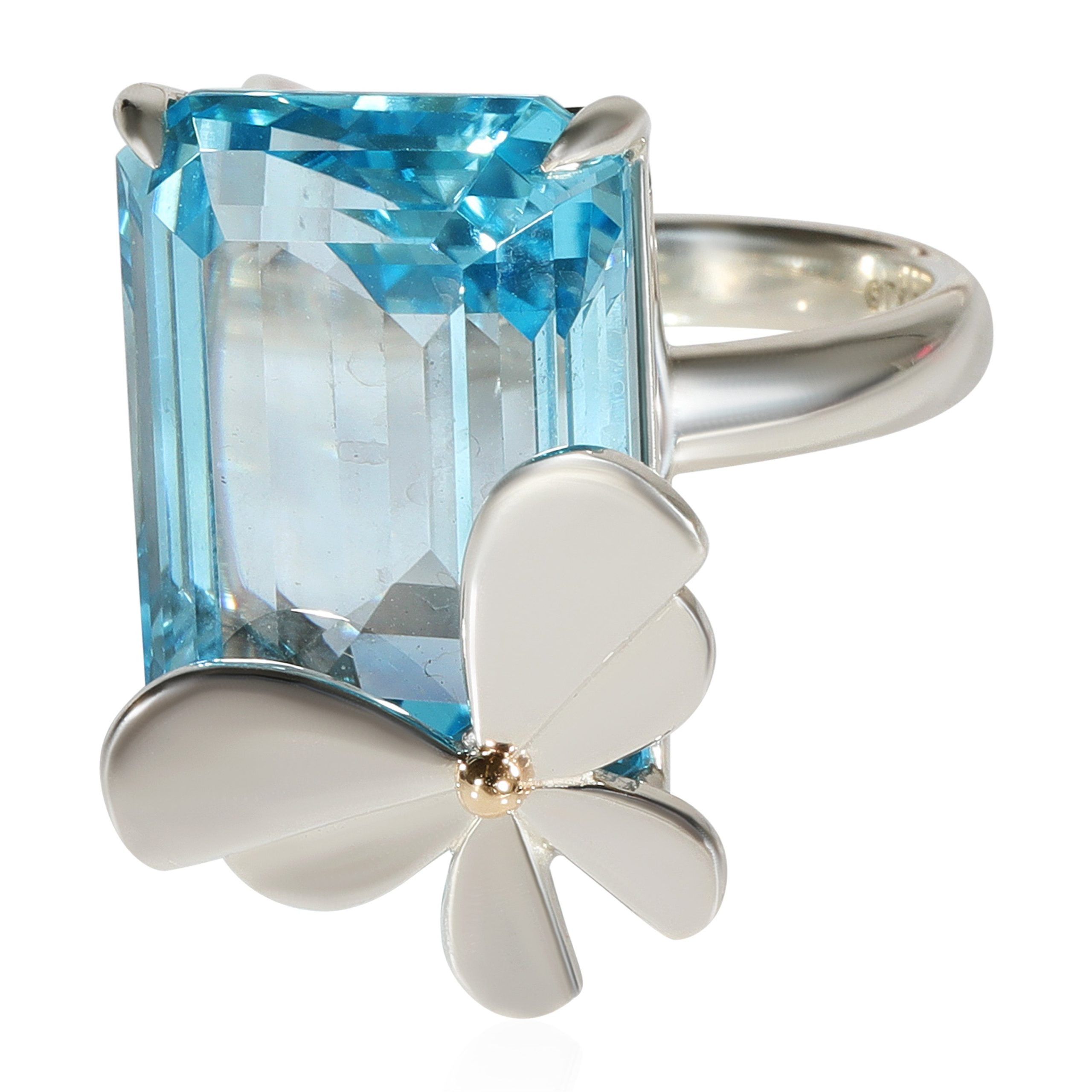 image of Tiffany Co Tiffany & Co. Return To Tiffany Love Bug Butterfly Blue Topaz Ring, Women's