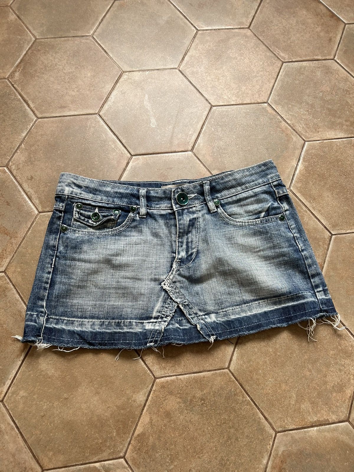 If Six Was Nine × Japanese Brand Denim jeans Mini Skirt Size 28" / US 6 / IT 42 - 1 Thumbnail