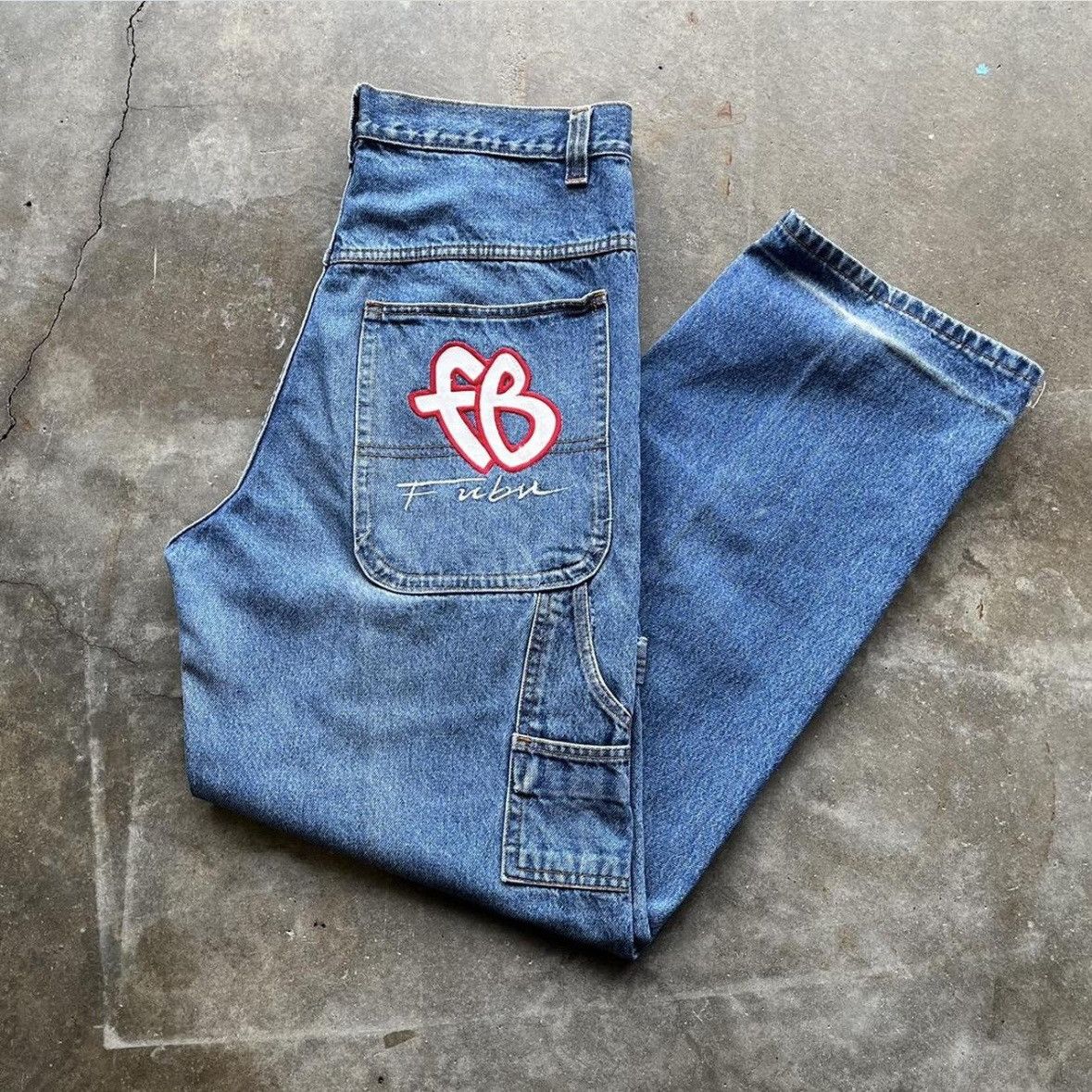 Fubu FUBU vintage baggy jeans, 90s hip hop, 1990s, skater, Y2K Size US 36 / EU 52 - 2 Thumbnail