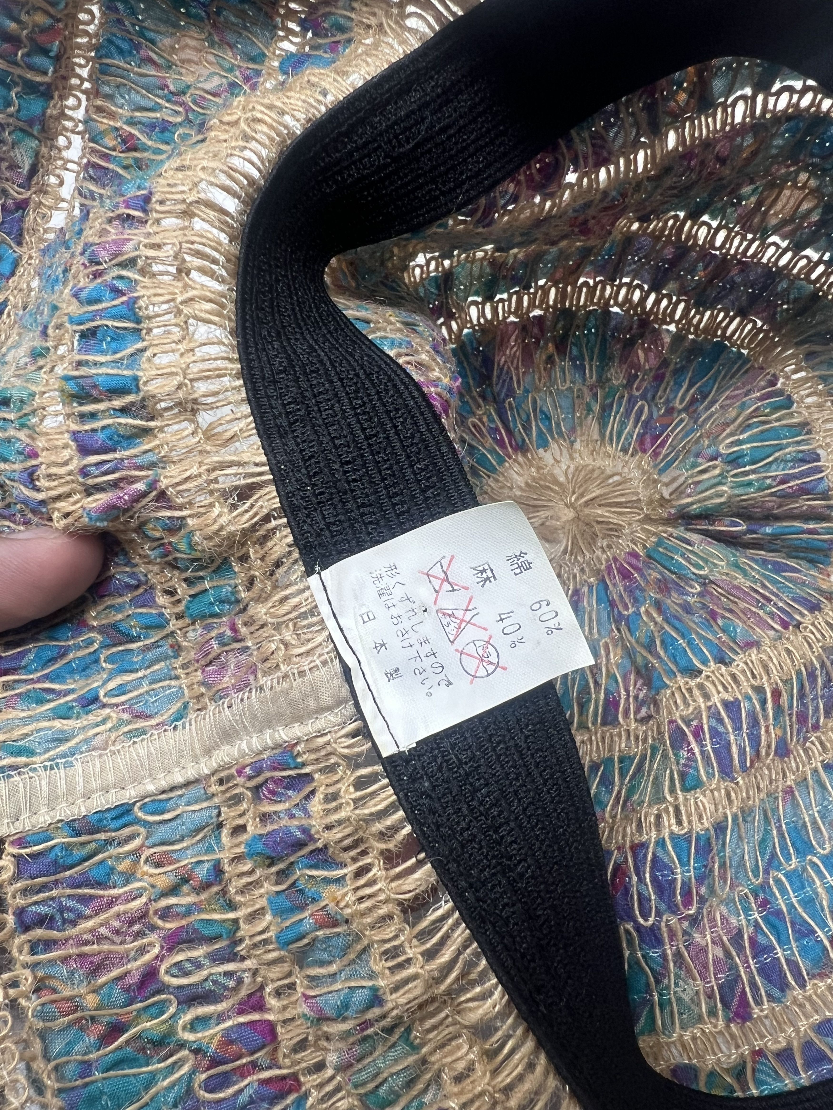 Seditionaries Crochet Hemp Sun Hat Japan Bucket Size ONE SIZE - 10 Thumbnail