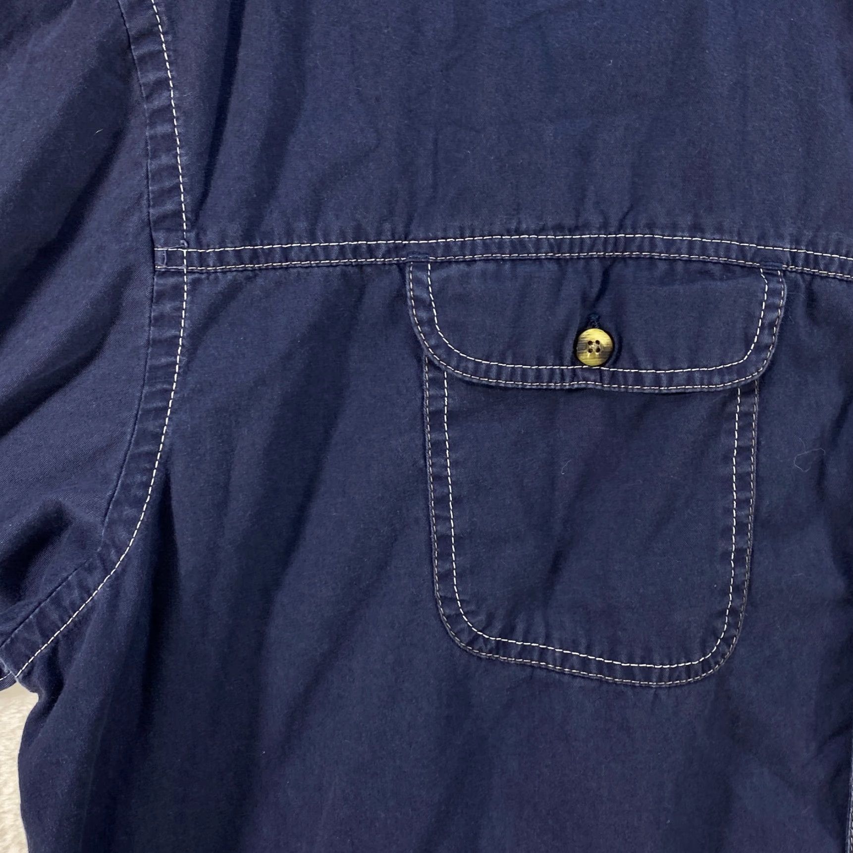 Vintage VINTAGE Cabela's Long Sleeve Button Up Blue Shirt Mens 2XL Tall Cotton Shirt Size US XXL / EU 58 / 5 - 4 Thumbnail