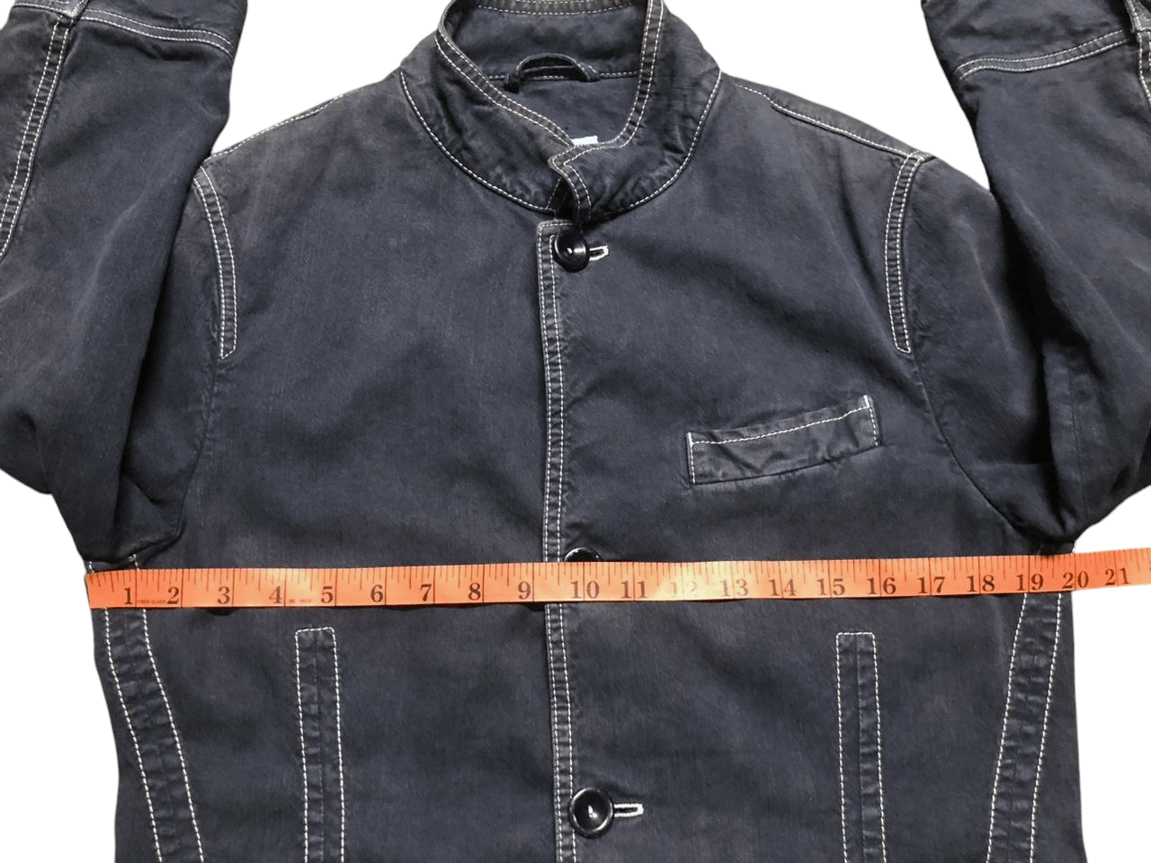 Armani Collezioni Armani Collezioni Denim Jacket No Collar Sunfaded Faded Size US M / EU 48-50 / 2 - 17 Thumbnail