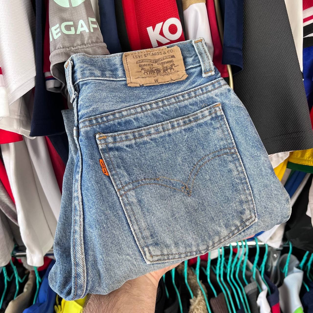 Levi's Vintage 70s Levis 628 Orange Tab Blue Denim Pants Size US 30 / EU 46 - 1 Thumbnail