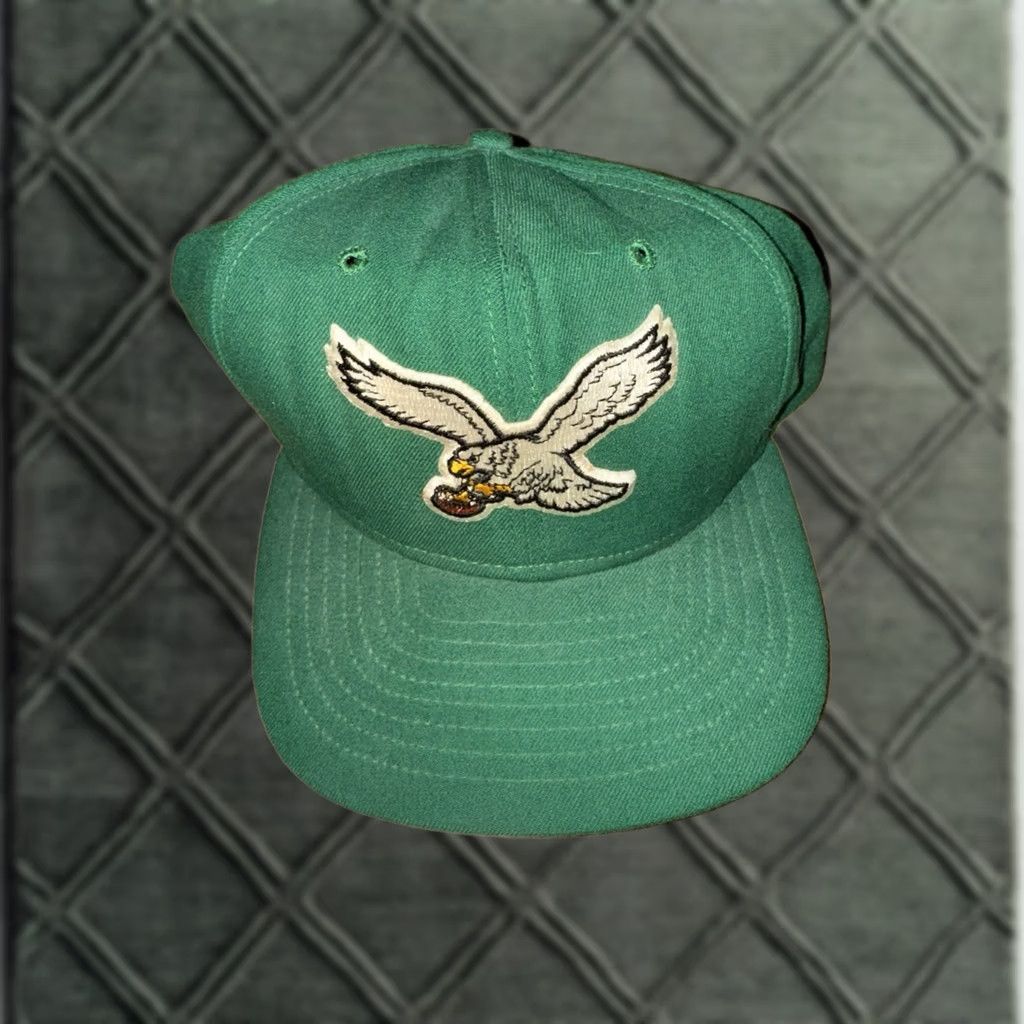 New Era VINTAGE New Era Philadelphia Eagles Snapback Football Hat Kelly Green Mens Size ONE SIZE - 1 Thumbnail