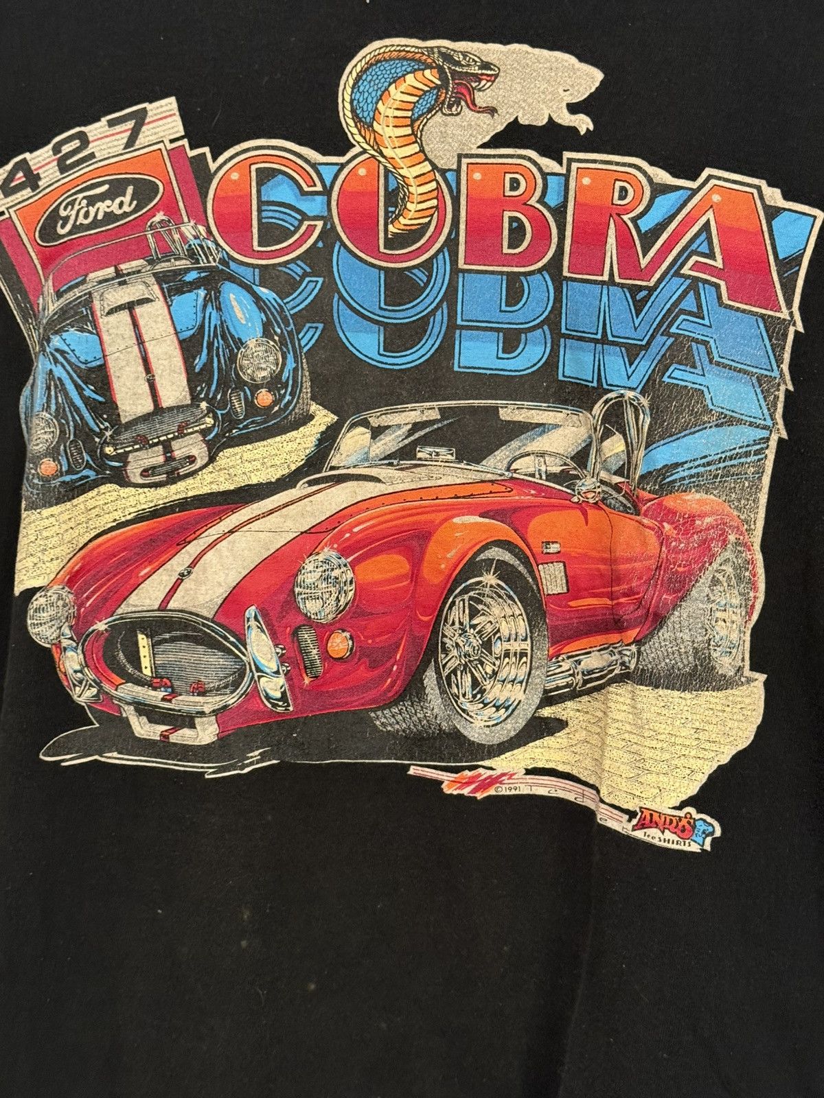 Fruit Of The Loom RARE Vintage 1991 Ford Cobra 427 Muscle Car Tee – USA Size US L / EU 52-54 / 3 - 4 Thumbnail