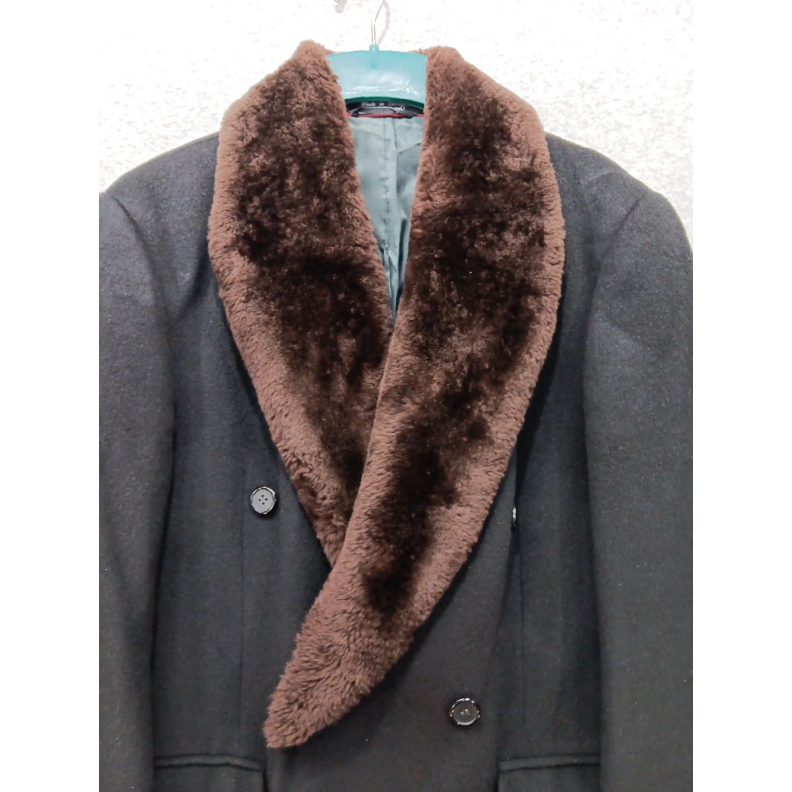 ELLERY VTG Teller Coat Black Wool 48" Chest L Regular Size Adults Mens Womens 70s 80s Faux Fur Collar Original Tailored Coat Size L / US 10 / IT 46 - 3 Thumbnail