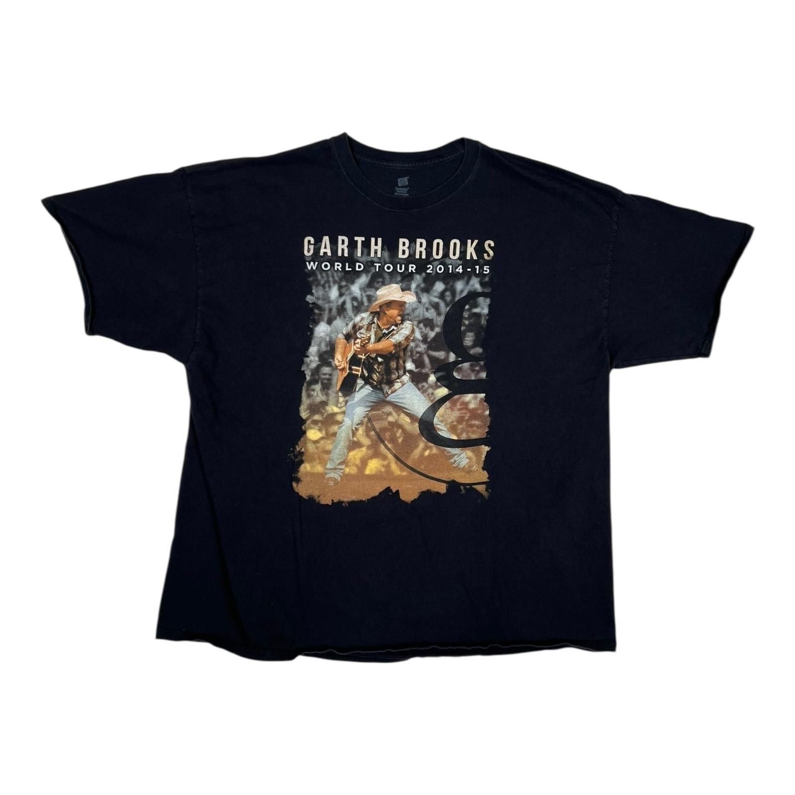 Hanes Garth Brooks T-Shirt Mens 3XL Black World Tour 2014-15 Conce Size US XXL / EU 58 / 5 - 2 Thumbnail