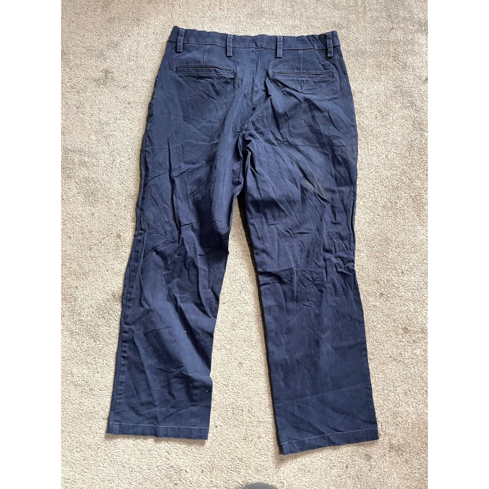 Dockers DOCKERS Flat Front Straight Fit Mens Pants 32x27 Blue Chino Size US 32 / EU 48 - 3 Thumbnail