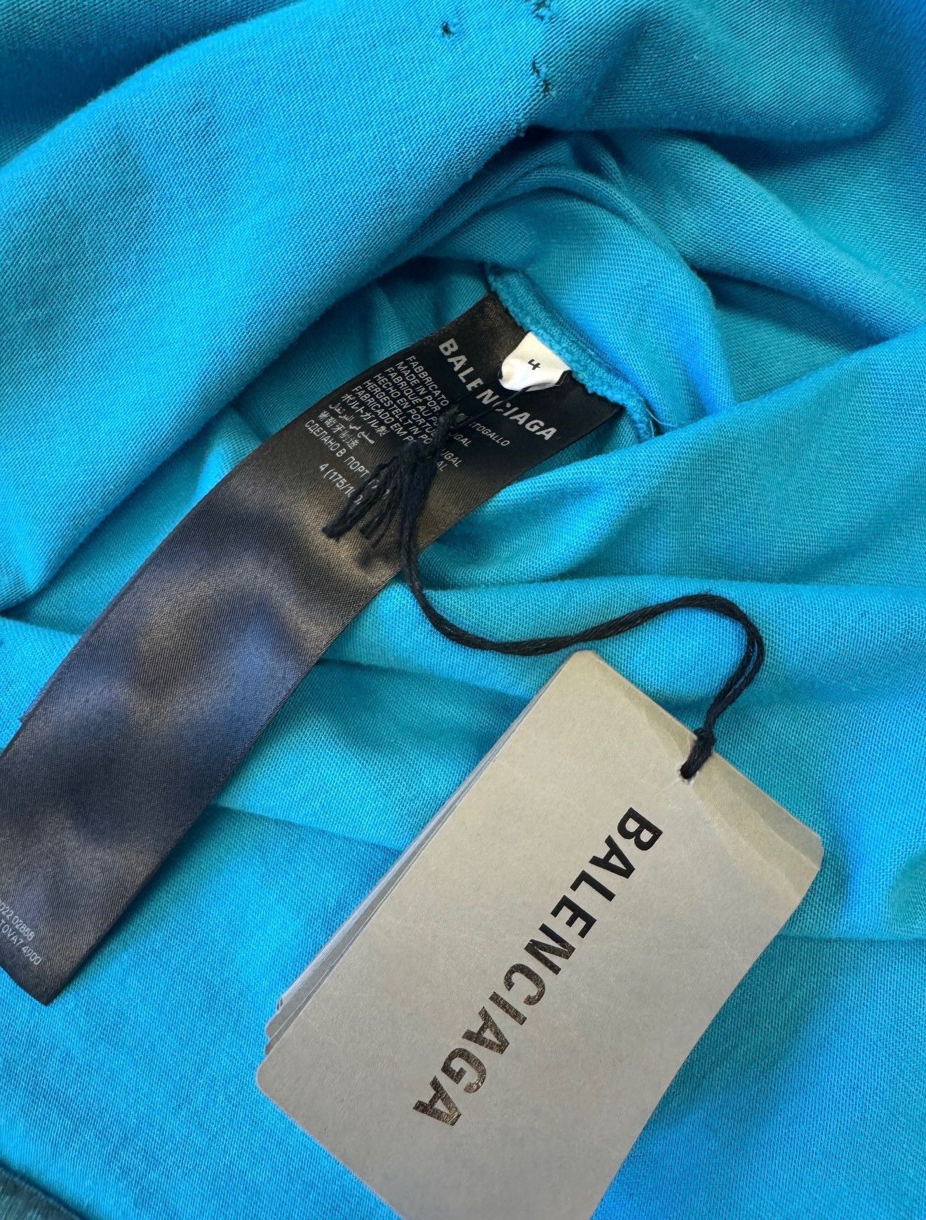 Balenciaga Balenciaga Blue Skater Tee Size US XXL / EU 58 / 5 - 3 Thumbnail