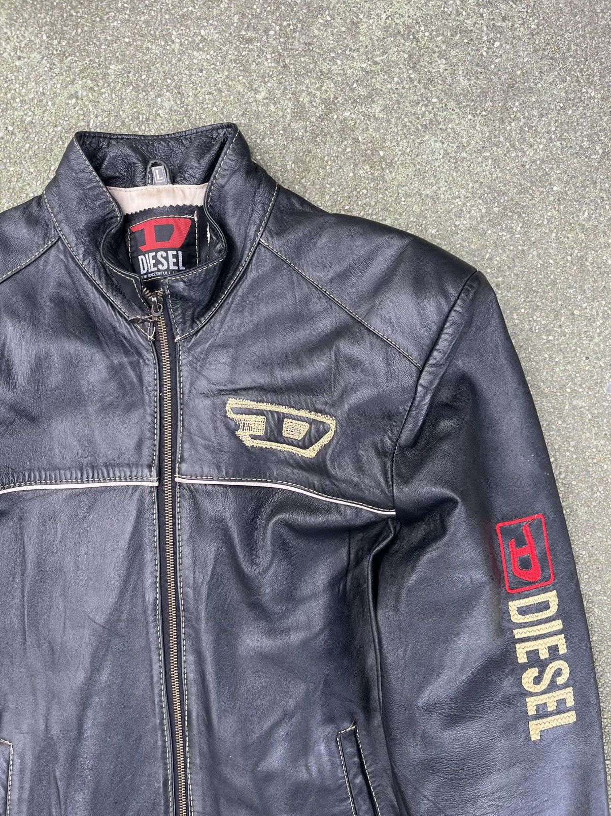 Diesel Diesel logo leather jacket Size US L / EU 52-54 / 3 - 4 Thumbnail