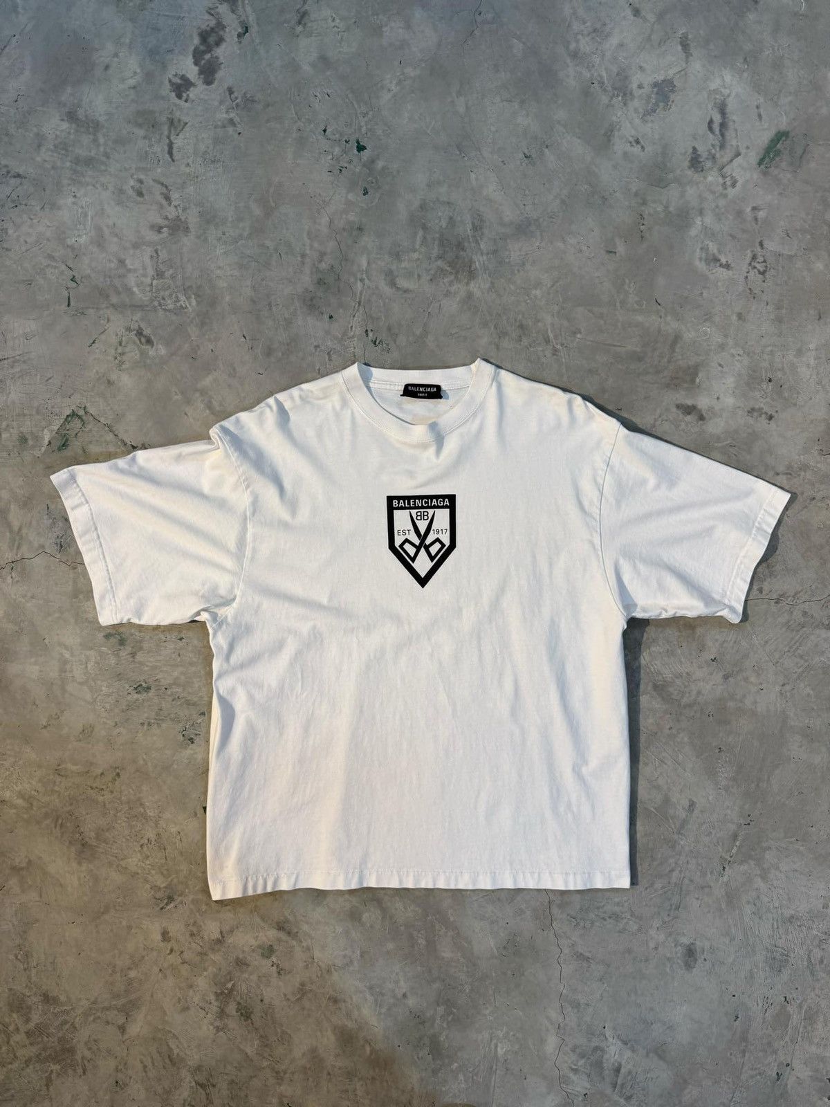 Balenciaga Balenciaga Scissors Logo white tee Size US XS / EU 42 / 0 - 1 Thumbnail