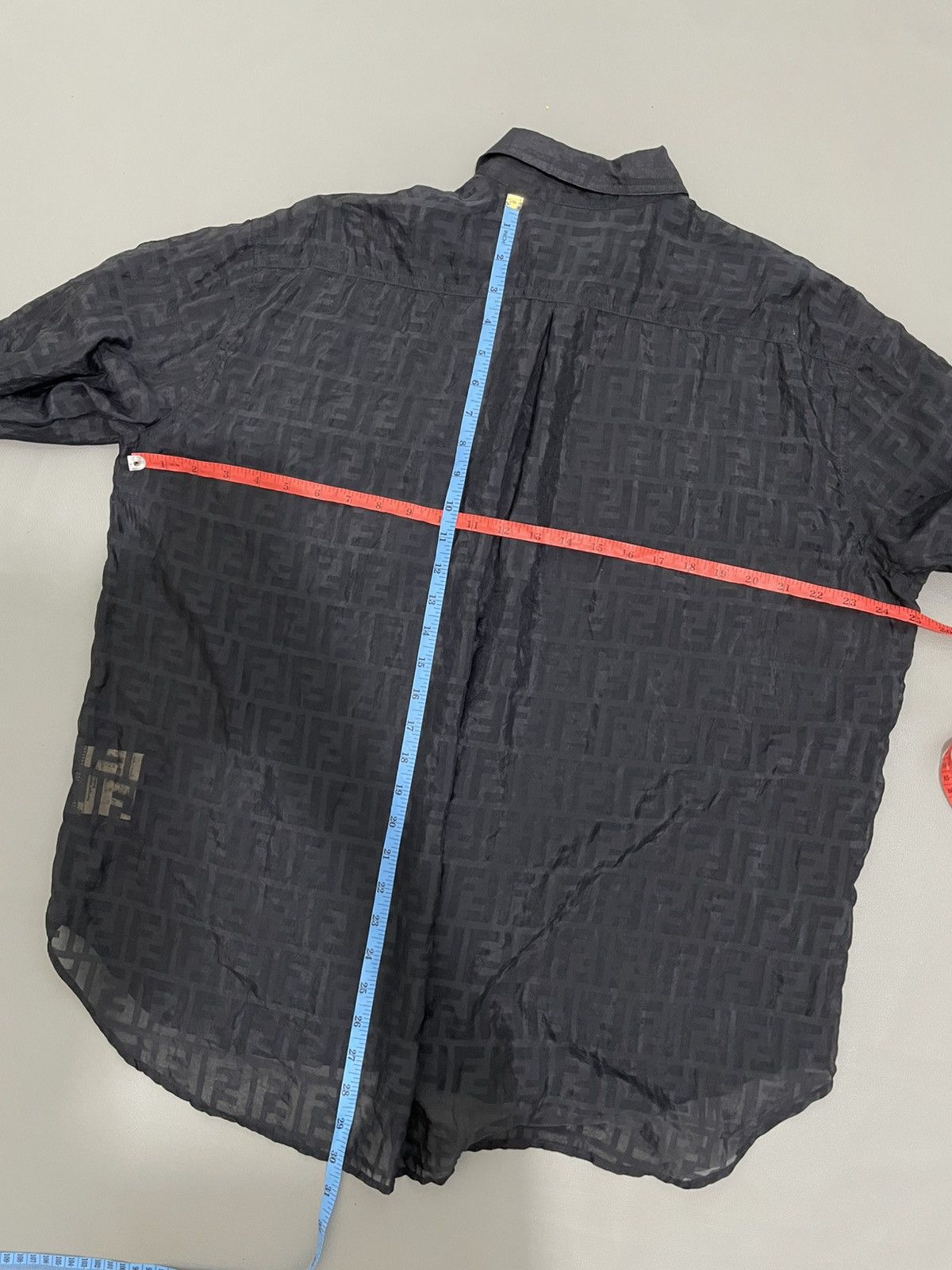 Fendi Fendi monogram transparent shirt Size US L / EU 52-54 / 3 - 8 Thumbnail