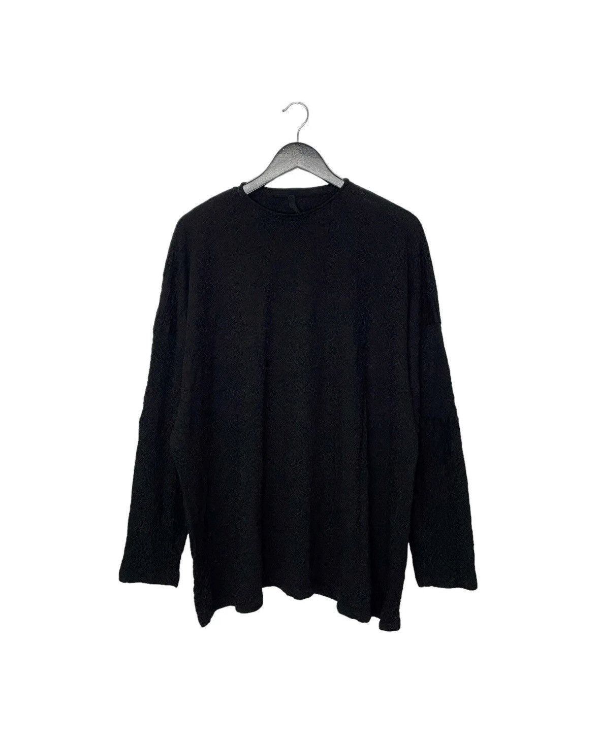 image of Forme D Expression Oversized Boiled Wool Knit in Black, Men's (Size Medium)