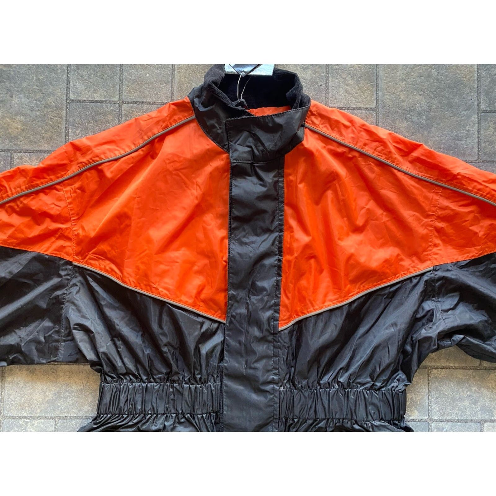 Vintage VINTAGE Jafrum MEDIUM Women's Reflective Waterproof Jacket Black/Orange NEW WITH TAGS Size M / US 6-8 / IT 42-44 - 4 Thumbnail