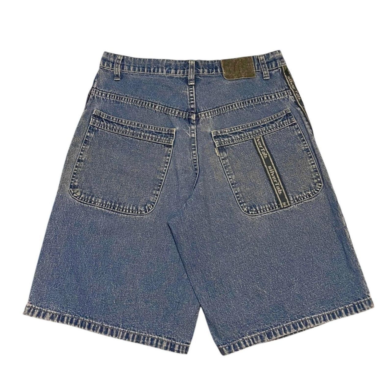 Levi's VTG Y2K 2000s Levis Silver Tab blue denim jorts Size US 32 / EU 48 - 2 Thumbnail