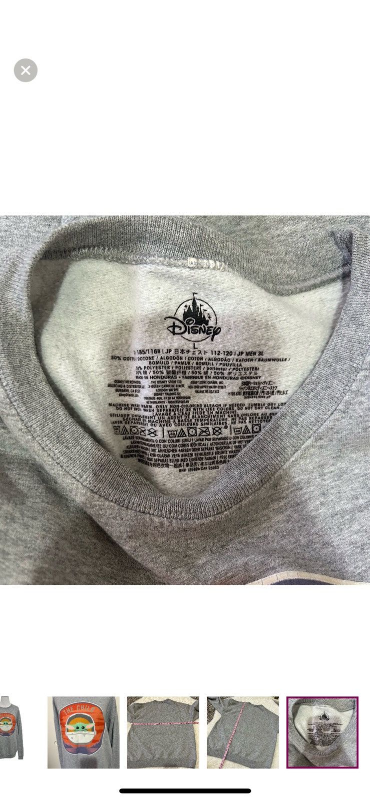 Disney Disney large Star Wars mandalorian crewneck sweatshirt Size US L / EU 52-54 / 3 - 4 Thumbnail