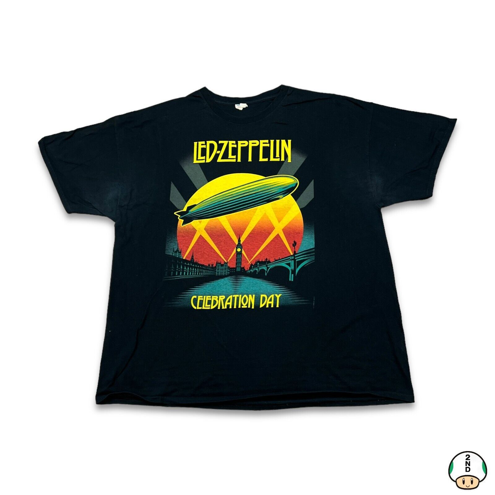 Band Tees × Led Zeppelin × Vintage Vintage 2012 Led Zeppelin T Shirt Celebration Rock Band Tee Size US XXL / EU 58 / 5 - 1 Thumbnail