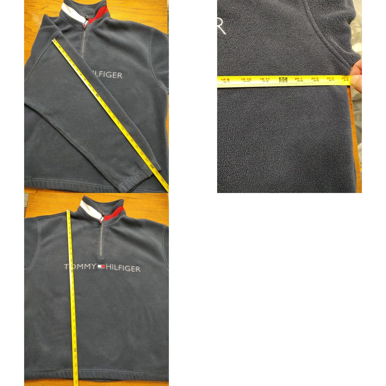 Tommy Hilfiger VINTAGE Tommy Hilfiger Sweater Pullover 1/4 Zip Winter Fleece Navy XL Mens 90s Size US XL / EU 56 / 4 - 9 Thumbnail
