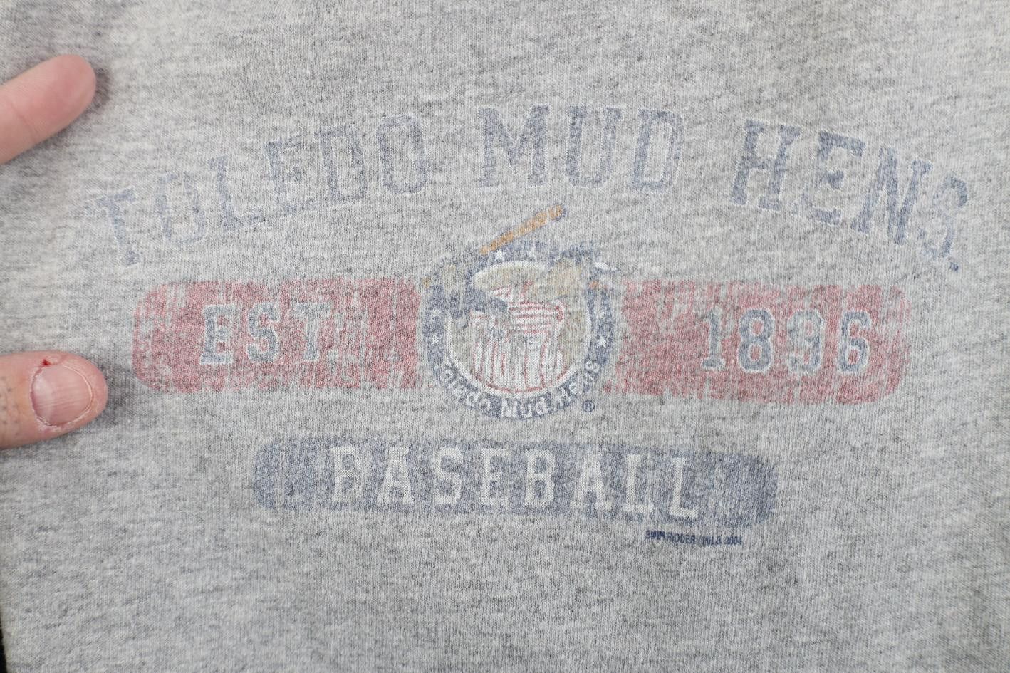 Vintage Vintage Y2K 2004 Toledo Mud Hens Baseball Raglan T-Shirt Size US L / EU 52-54 / 3 - 4 Thumbnail