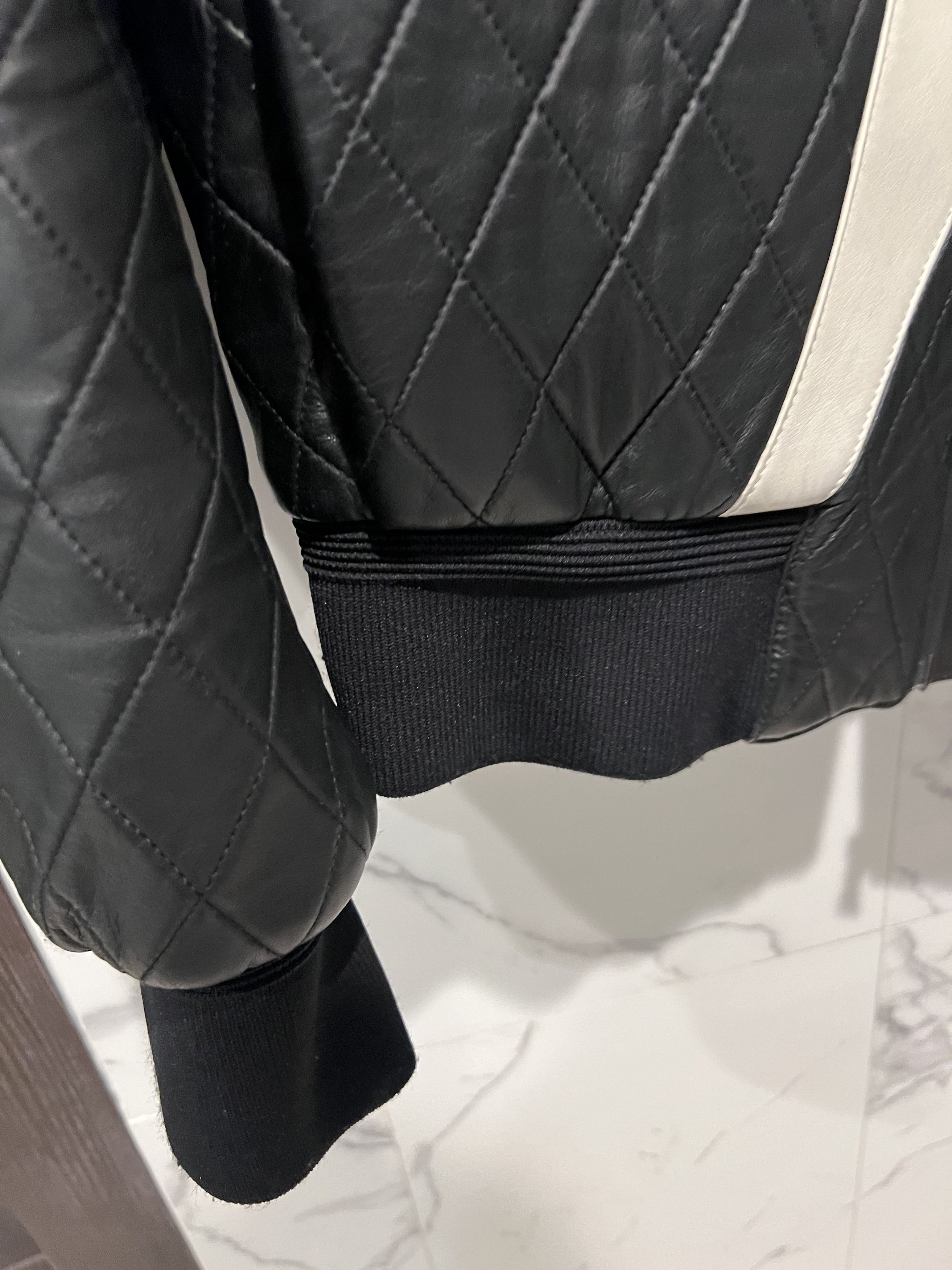 Neil Barrett Neil Barrett Lightening Bolt Leather Quilted Bomber Jacket Size US M / EU 48-50 / 2 - 10 Thumbnail