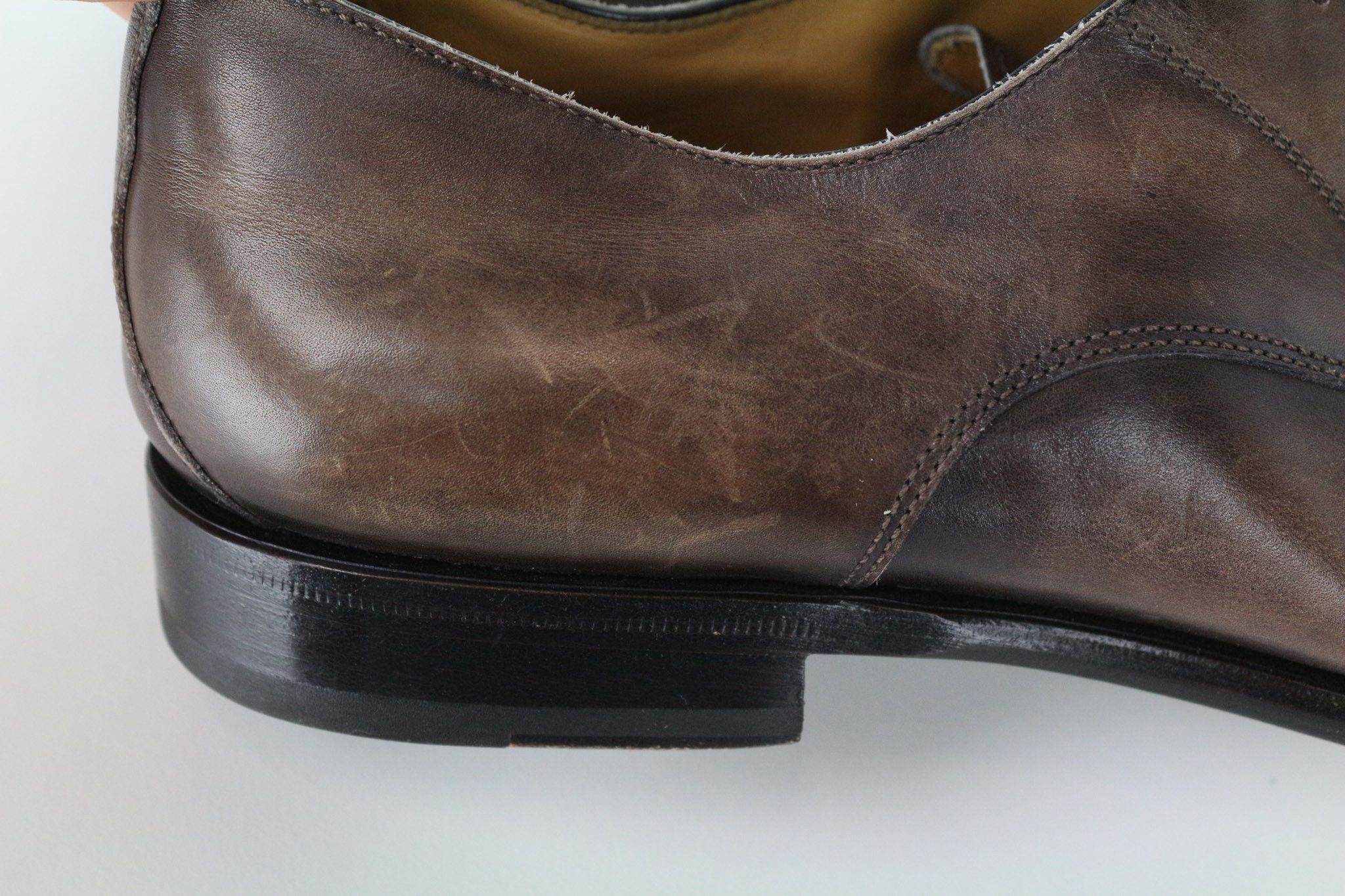 Suitsupply EU43.5 Mid Brown Calf Leather Derby Shoes 73516 Size US 10.5 / EU 43-44 - 12 Thumbnail