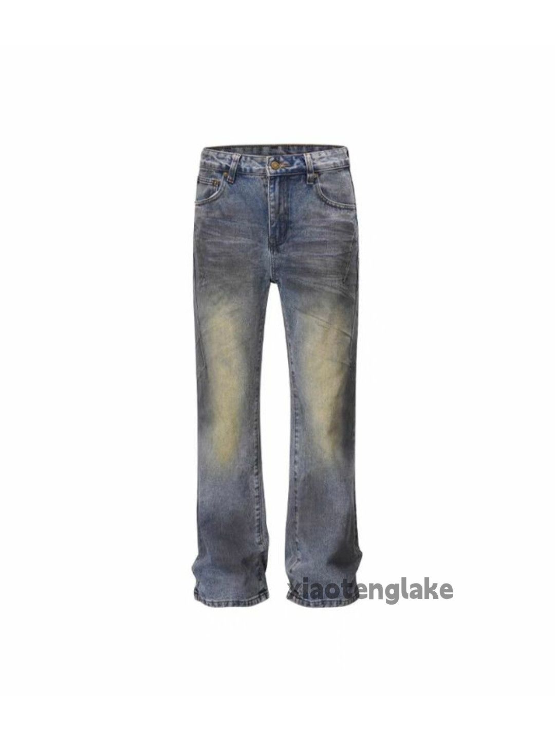Jean × Vintage washed faded rusty stain bootcut flared grunge jeans Size US 32 / EU 48 - 4 Thumbnail