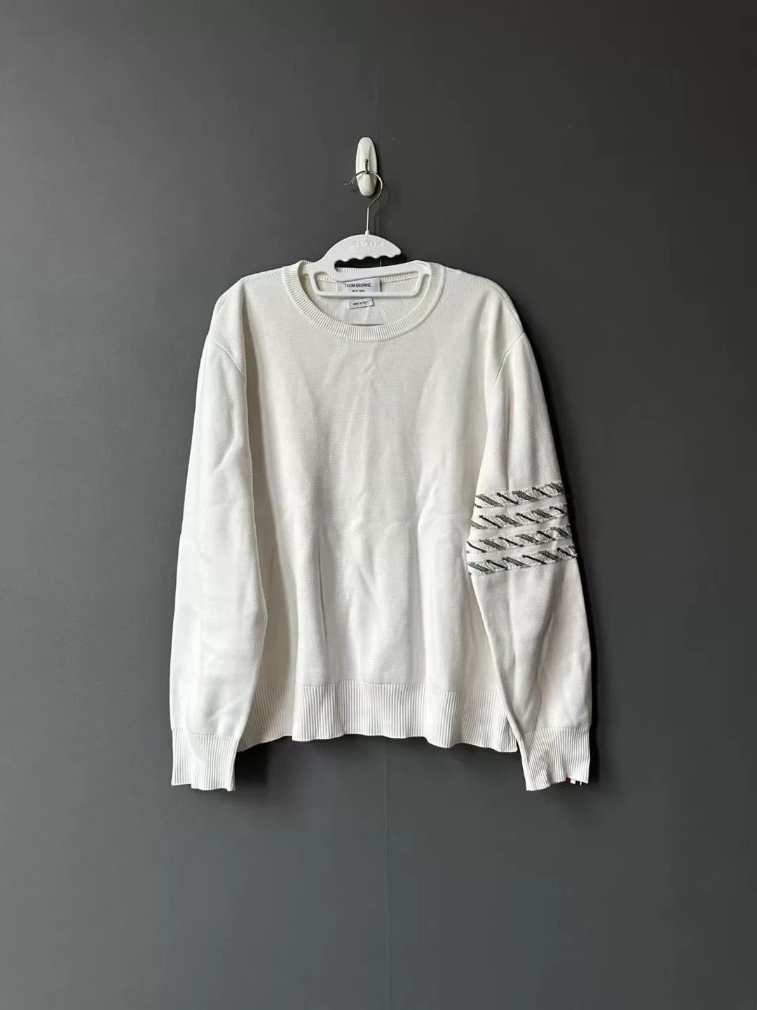 Thom Browne thom browne white knit sweater size 4 Size US M / EU 48-50 / 2 - 1 Thumbnail