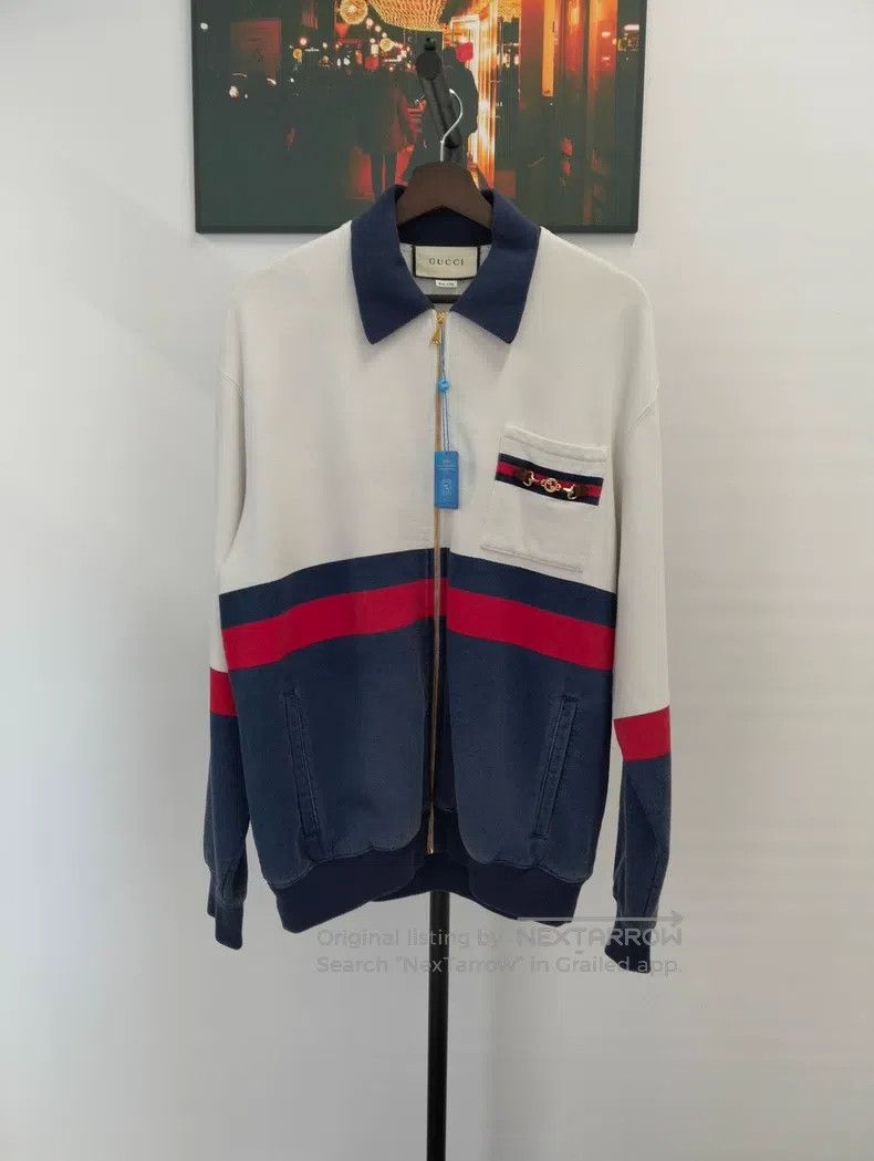Gucci Gucci Striped stitched zipper jacket Size US M / EU 48-50 / 2 - 1 Thumbnail