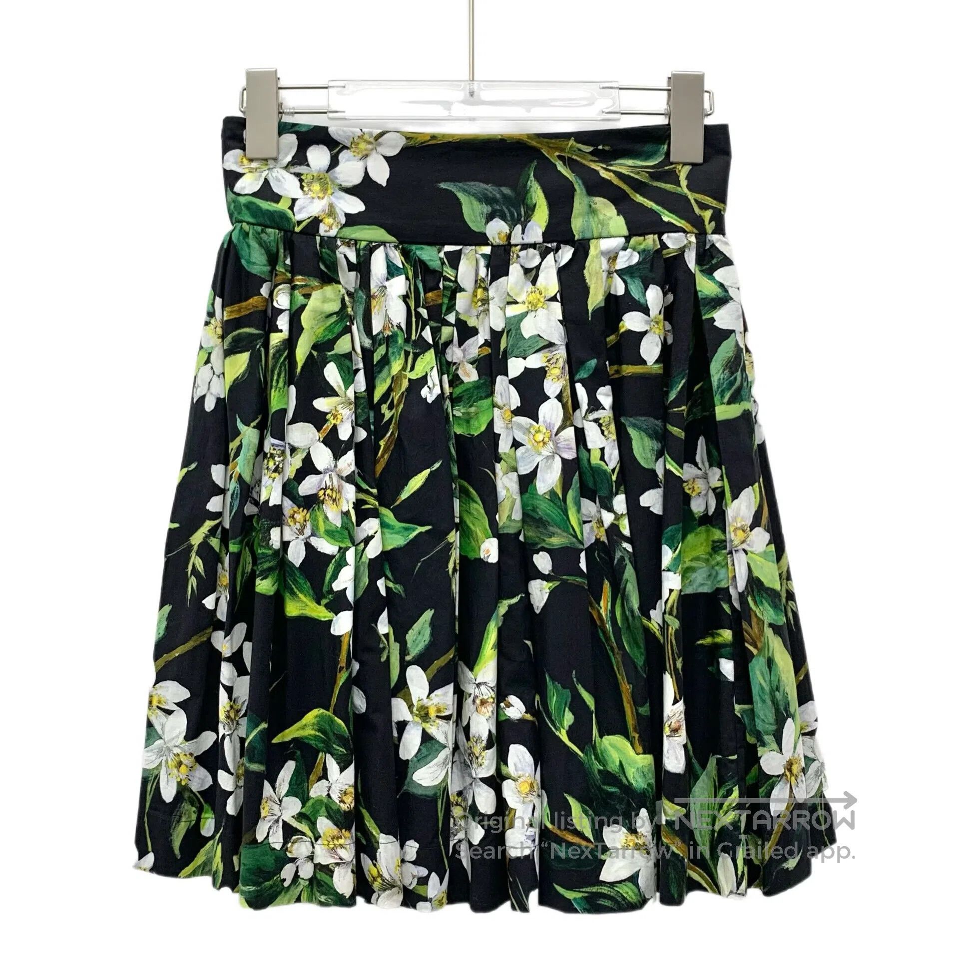 Dolce & Gabbana Dolce Gabbana size M Dark green floral full print cotton c Size 37" - 1 Thumbnail