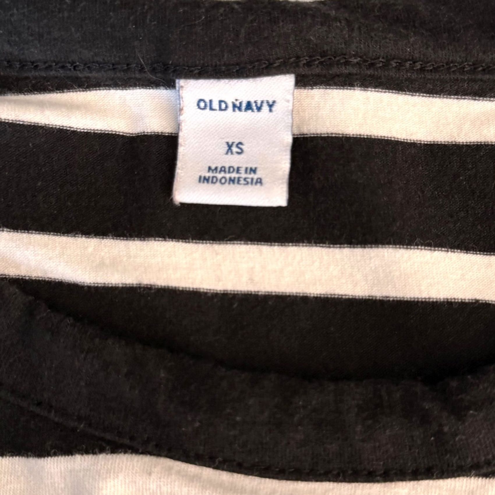 Old Navy Old Navy XS T Shirt Dress Black White Striped Cotton Modal Stretch Size XS / US 0-2 / IT 36-38 - 4 Thumbnail