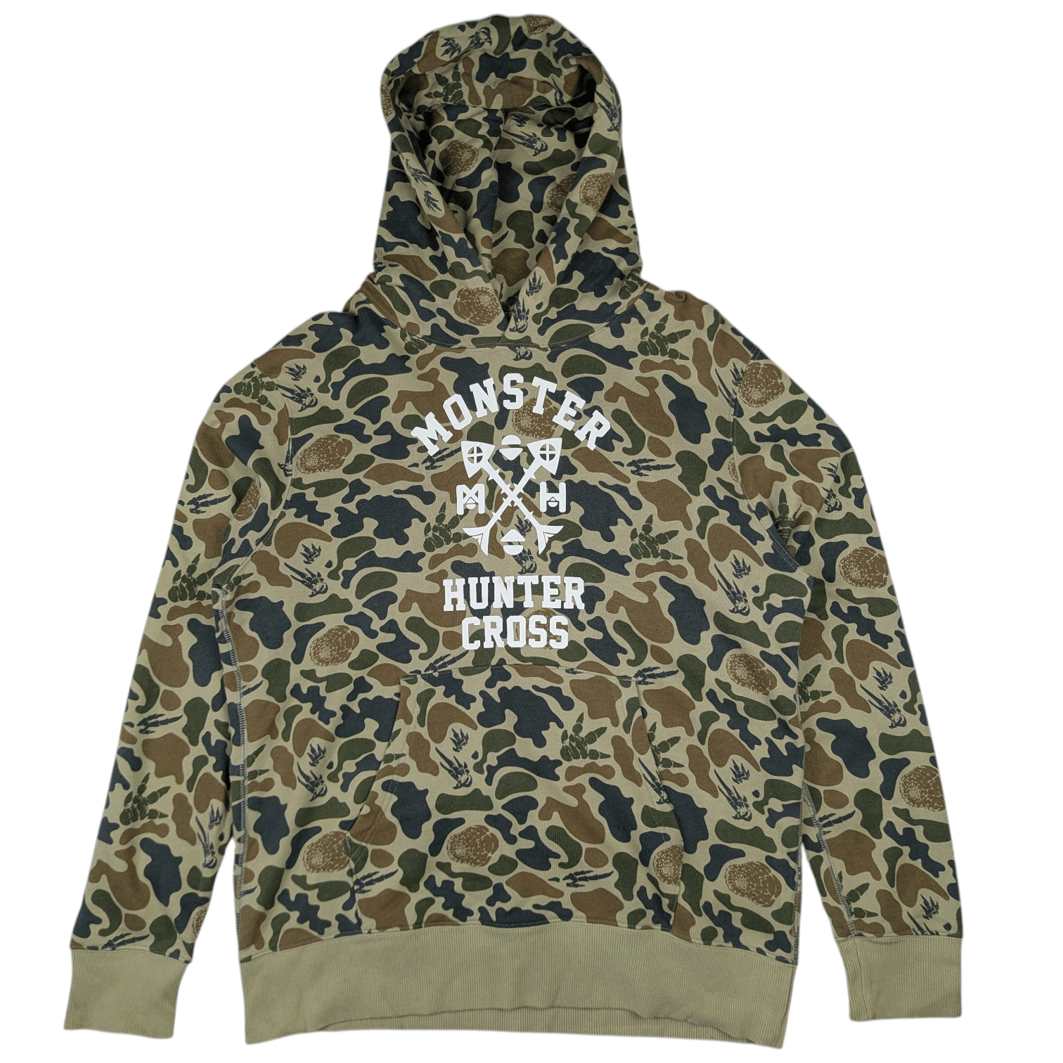 Japanese Brand UNIQLO x Monster Hunter Cross Anime Manga Bape Camo Hoodie Size US L / EU 52-54 / 3 - 3 Thumbnail