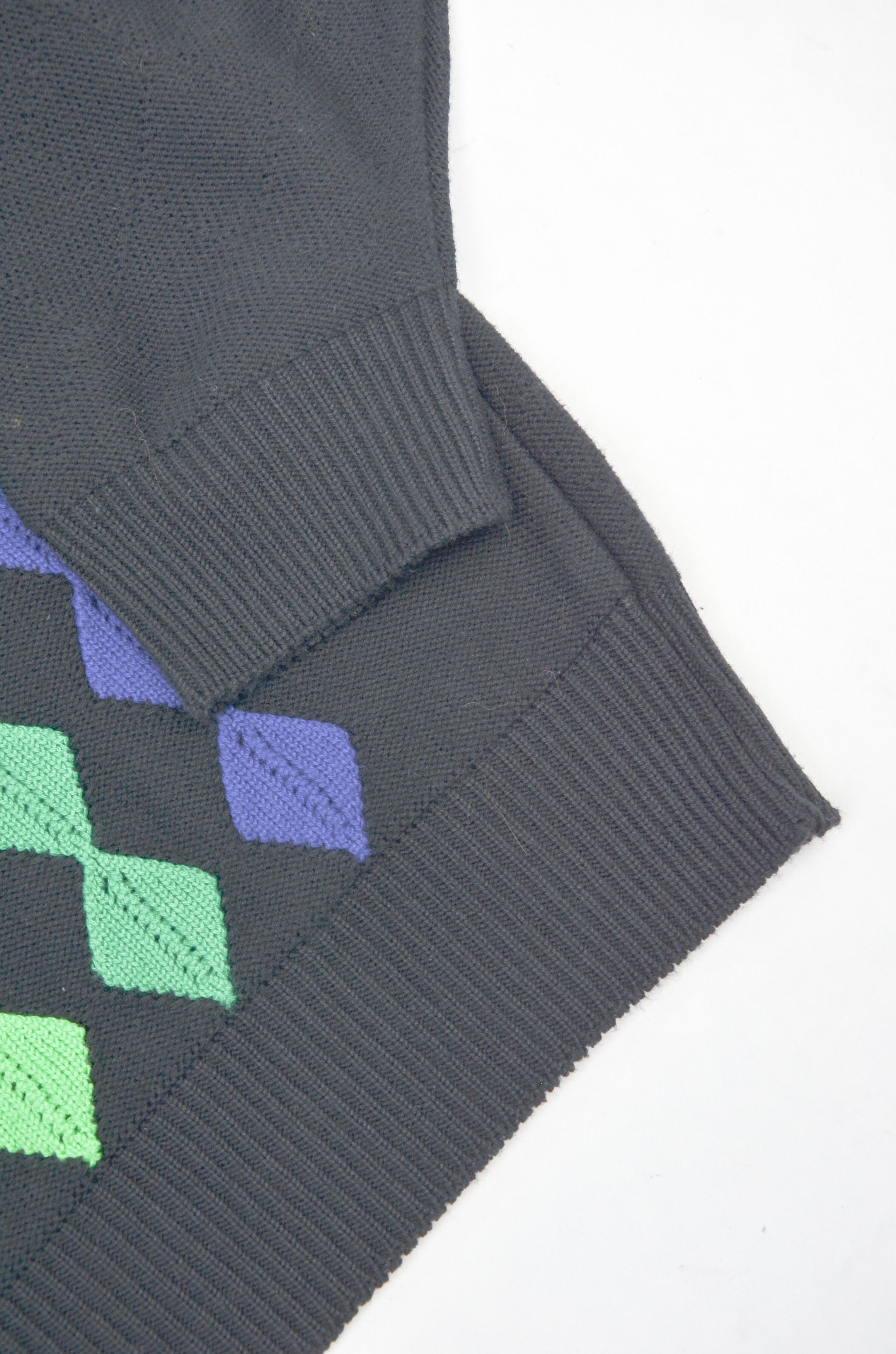 Carlo Colucci Carlo Colucci Black Knit Sweater Rainbow Pattern 48 Size US M / EU 48-50 / 2 - 4 Thumbnail