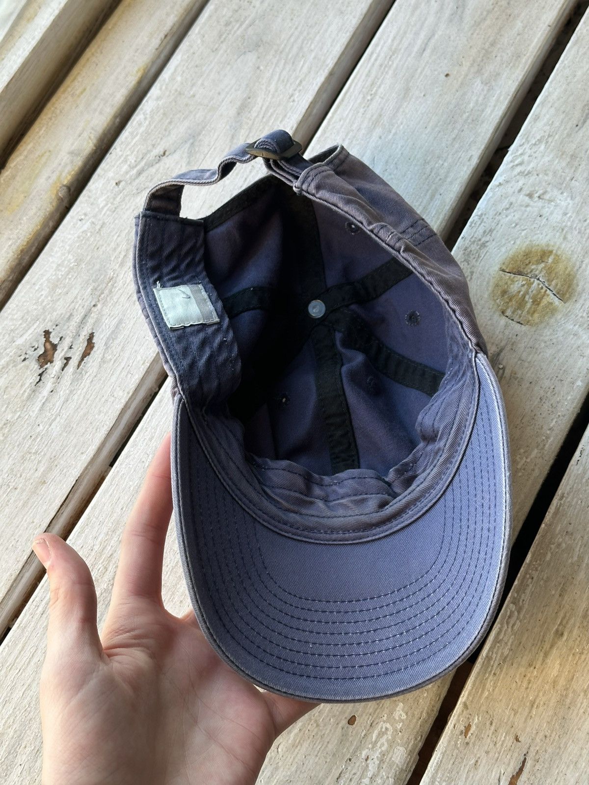 Nike × Vintage ARCHIVE nike vintage Y2K cap distressed beige thrashed 90s Size ONE SIZE - 9 Thumbnail