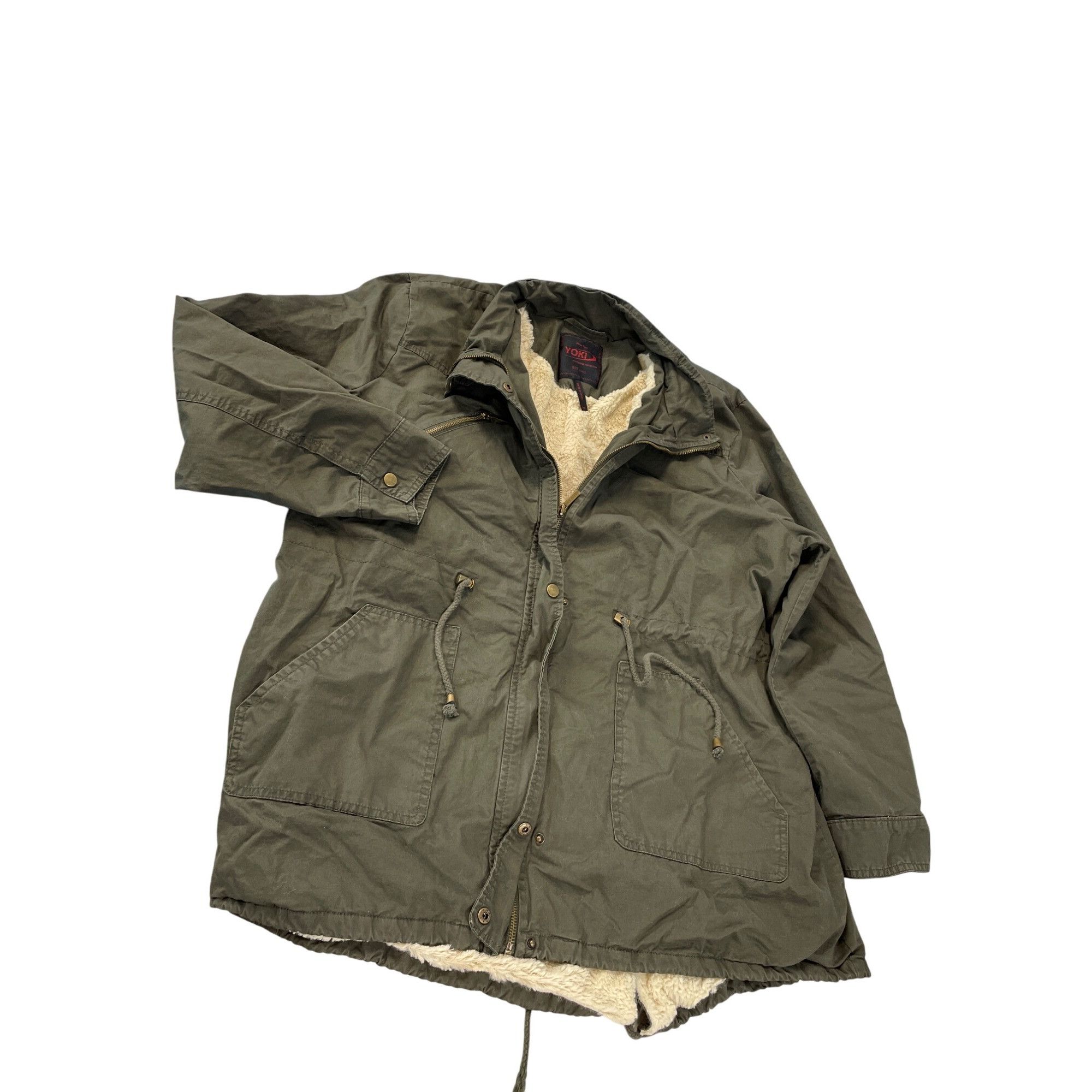 Other Yoki Mens Olive Green Sherpa-Lined Parka winter coat jacket Size US XXL / EU 58 / 5 - 1 Thumbnail