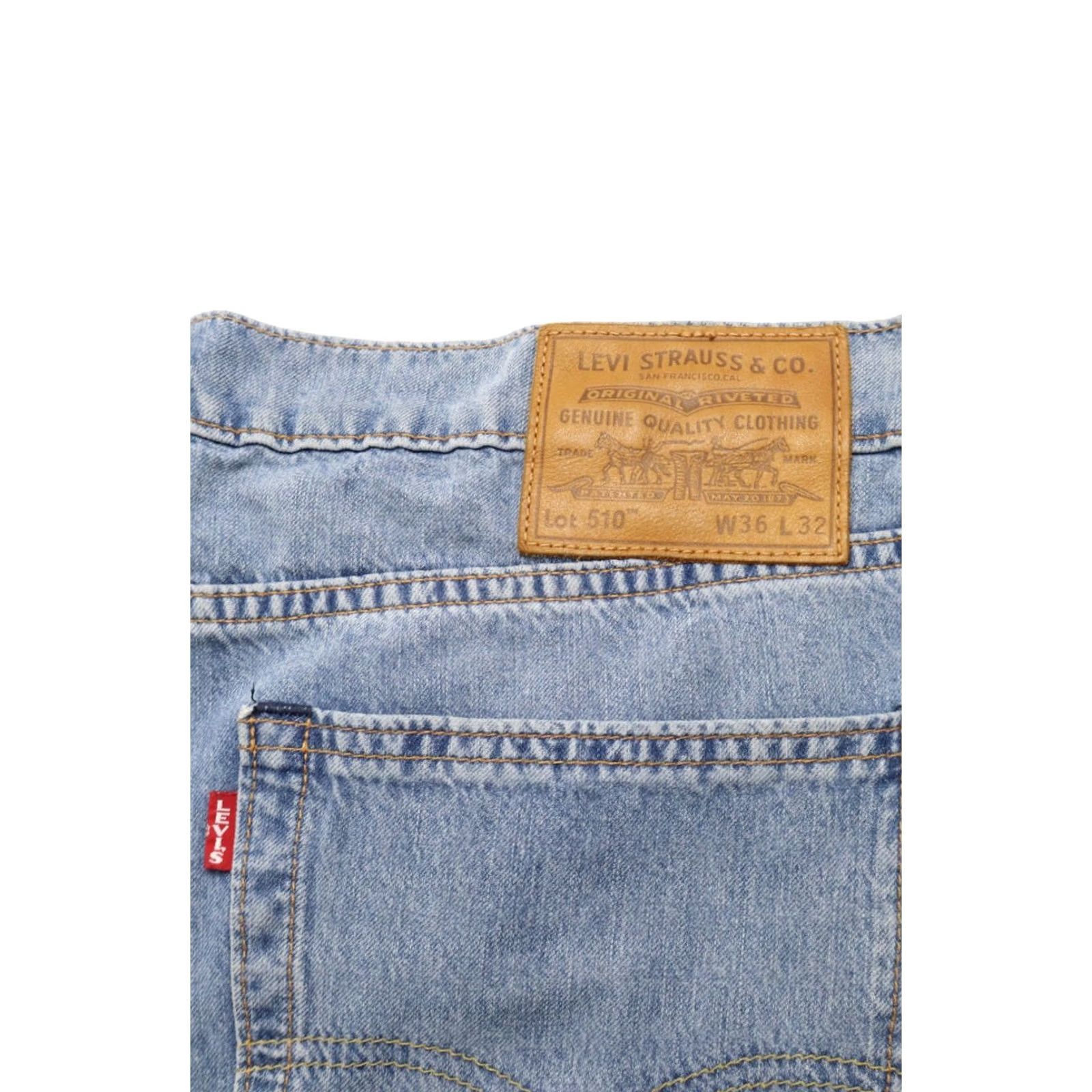 Levi's LEVI'S 510 Premium Big E Jeans Men's W36/L32 Skinny Fit Zip Fly Faded Blue Denim Size US 36 / EU 52 - 7 Thumbnail