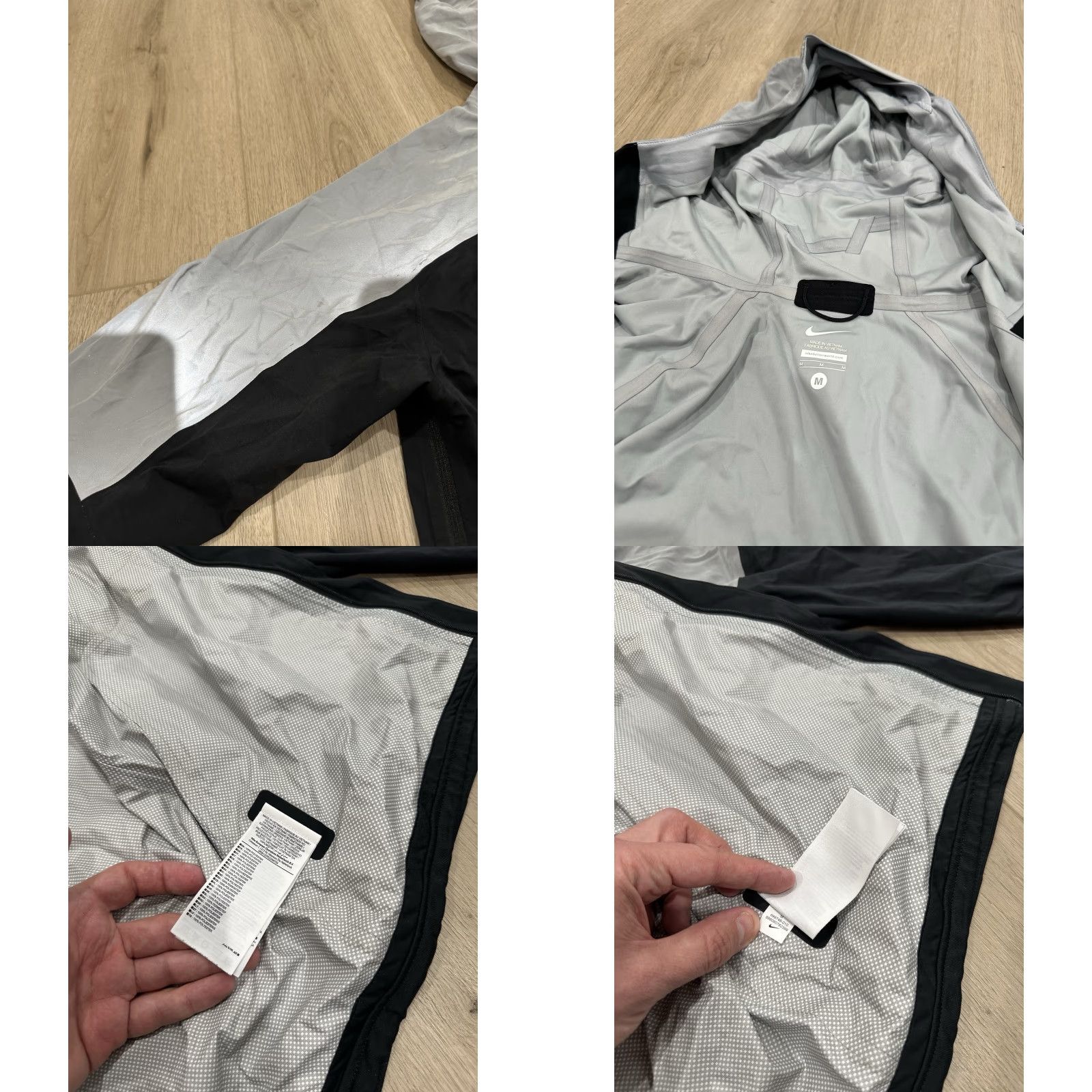 Nike Nike Shield Flash Jacket Men M Running Silver Black Windbreaker Nike Flash Jacket Mens M Activewear Sports Shirt? Size US M / EU 48-50 / 2 - 8 Thumbnail
