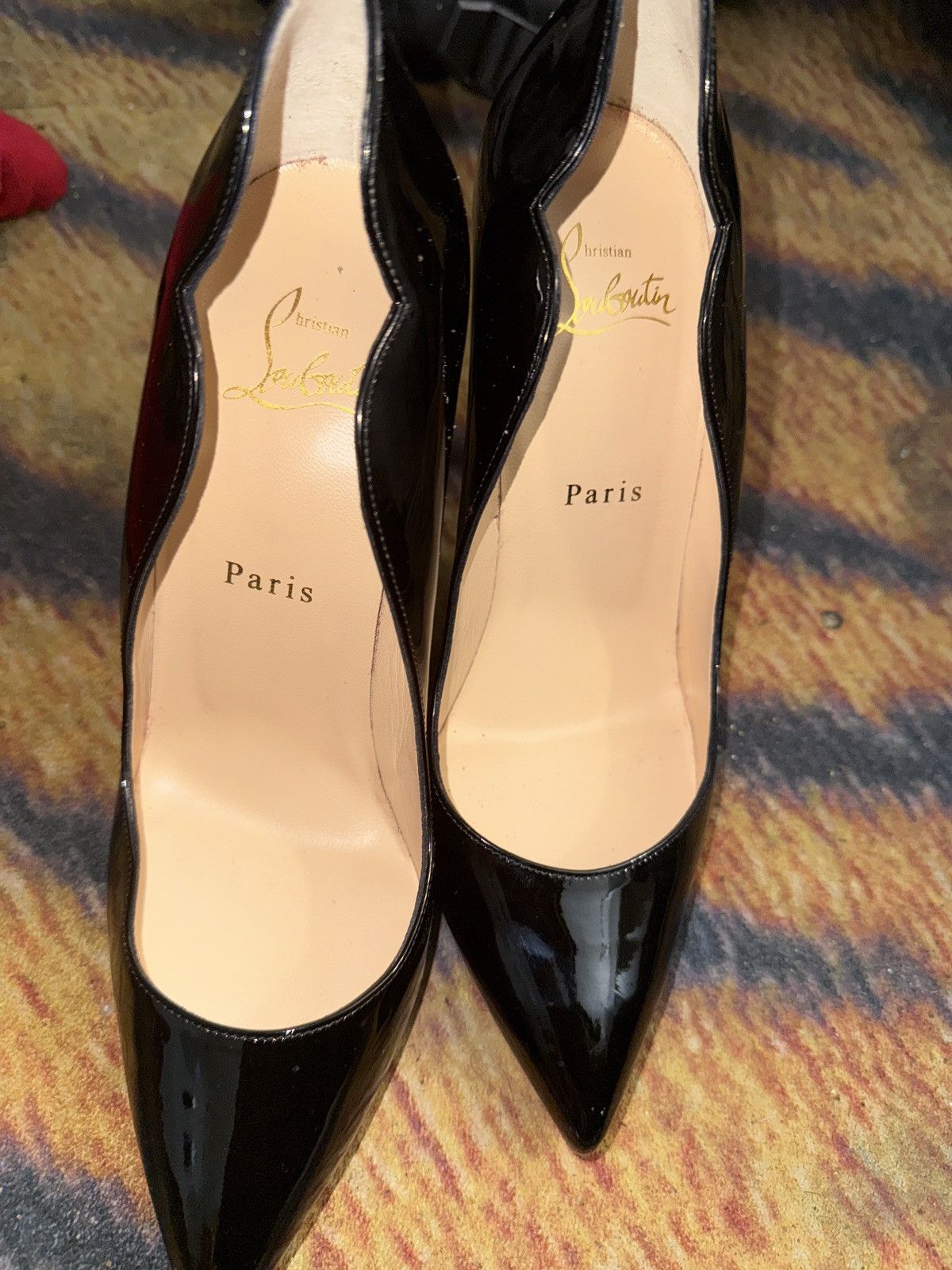 Christian Louboutin Christian Louboutin Hot Chick 100MM Leather Pumps Size US 7.5 / IT 37.5 - 2 Thumbnail