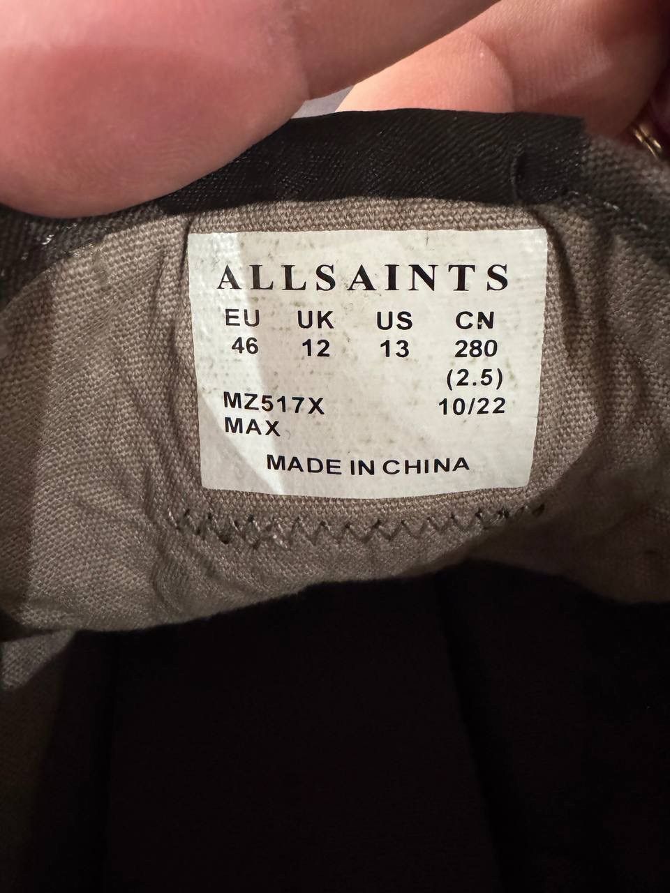 Allsaints Allsaints Max Canvas High Top Sneakers Shoes Size US 13 / EU 46 - 21 Thumbnail