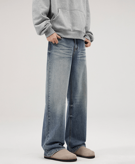 Japanese Brand × Jean Retro high street American cleanfit loose straight jeans Size US 32 / EU 48 - 5 Thumbnail