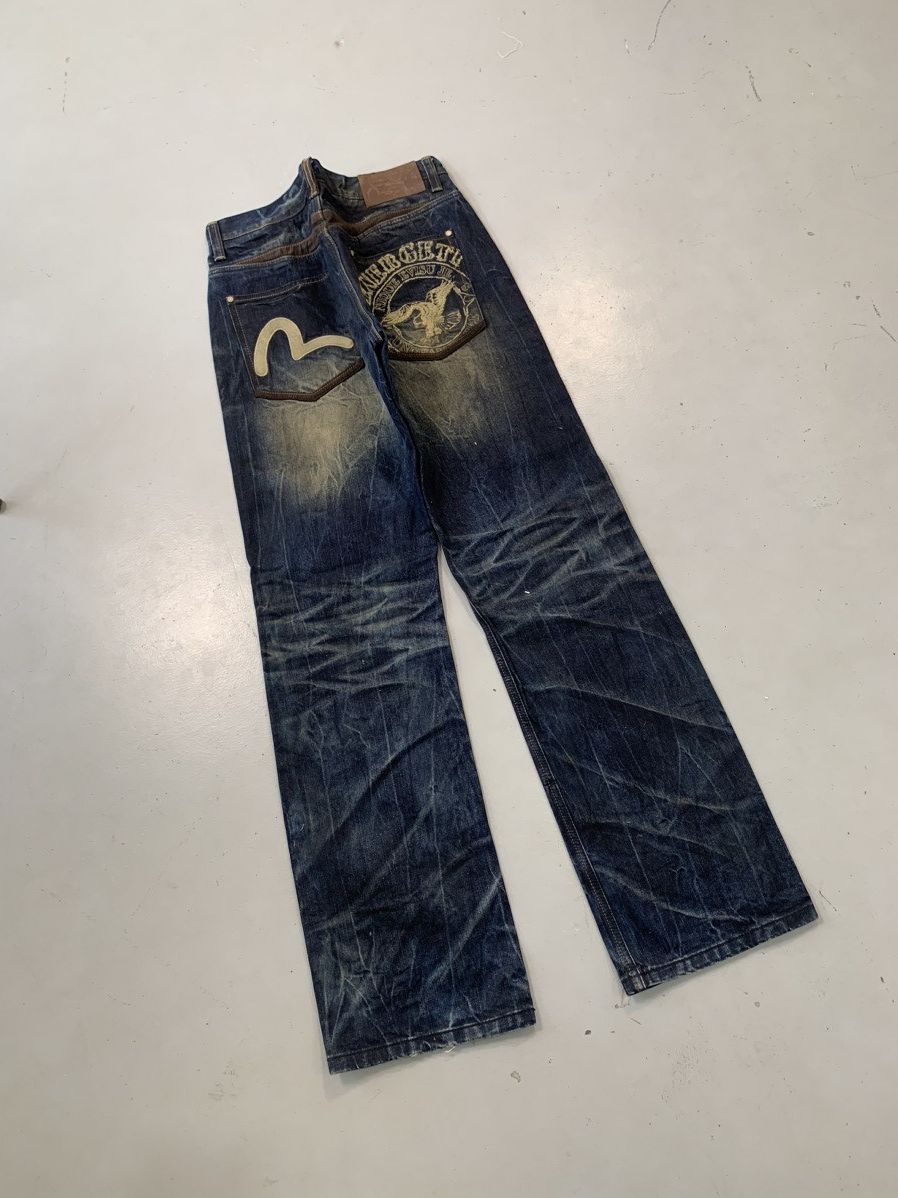 Japanese Brand Vintage Evisu inspired emboridered denim Size US 32 / EU 48 - 1 Thumbnail