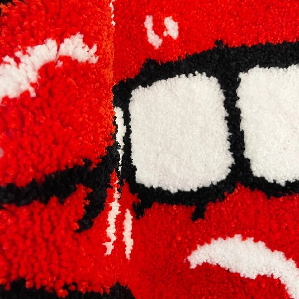 Japanese Brand Red Lift Tufted Rug Thick Plush Carpet Size ONE SIZE - 6 Thumbnail