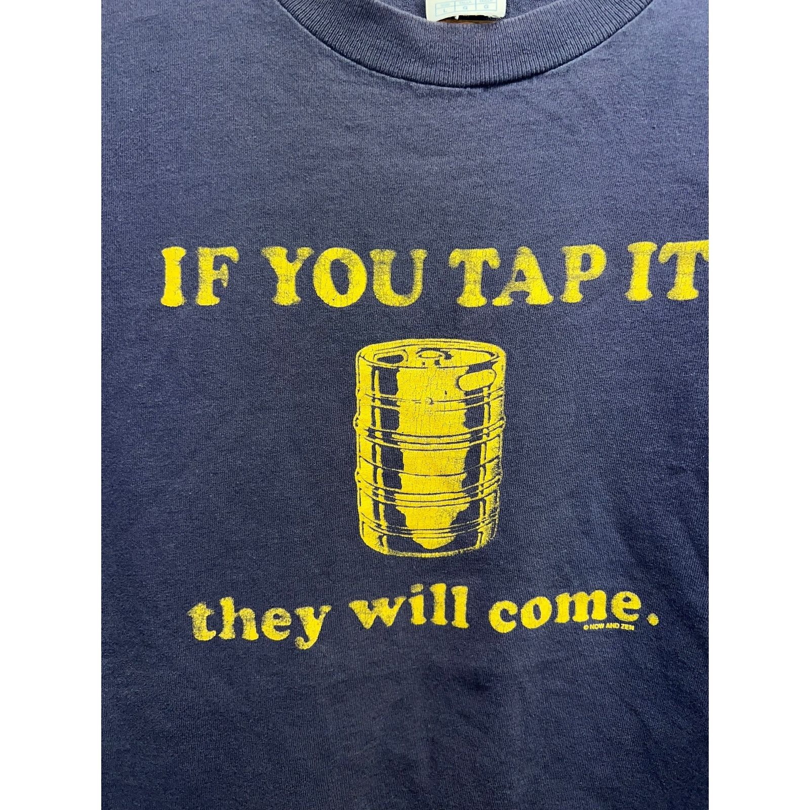 Delta Vintage Beer Keg Shirt If You Tap It They Will Come Blue L Size US L / EU 52-54 / 3 - 2 Thumbnail