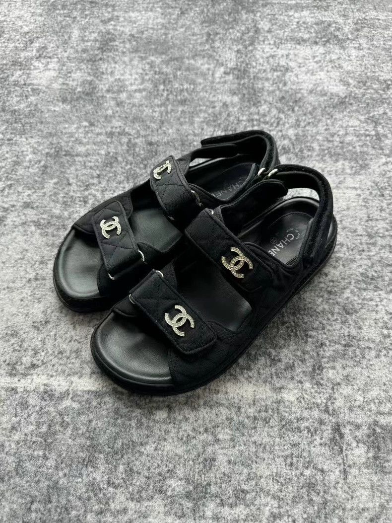 Chanel Chanel Rhinestone Velcro Sandals Size 36.5 Size US 6 / IT 36 - 2 Thumbnail