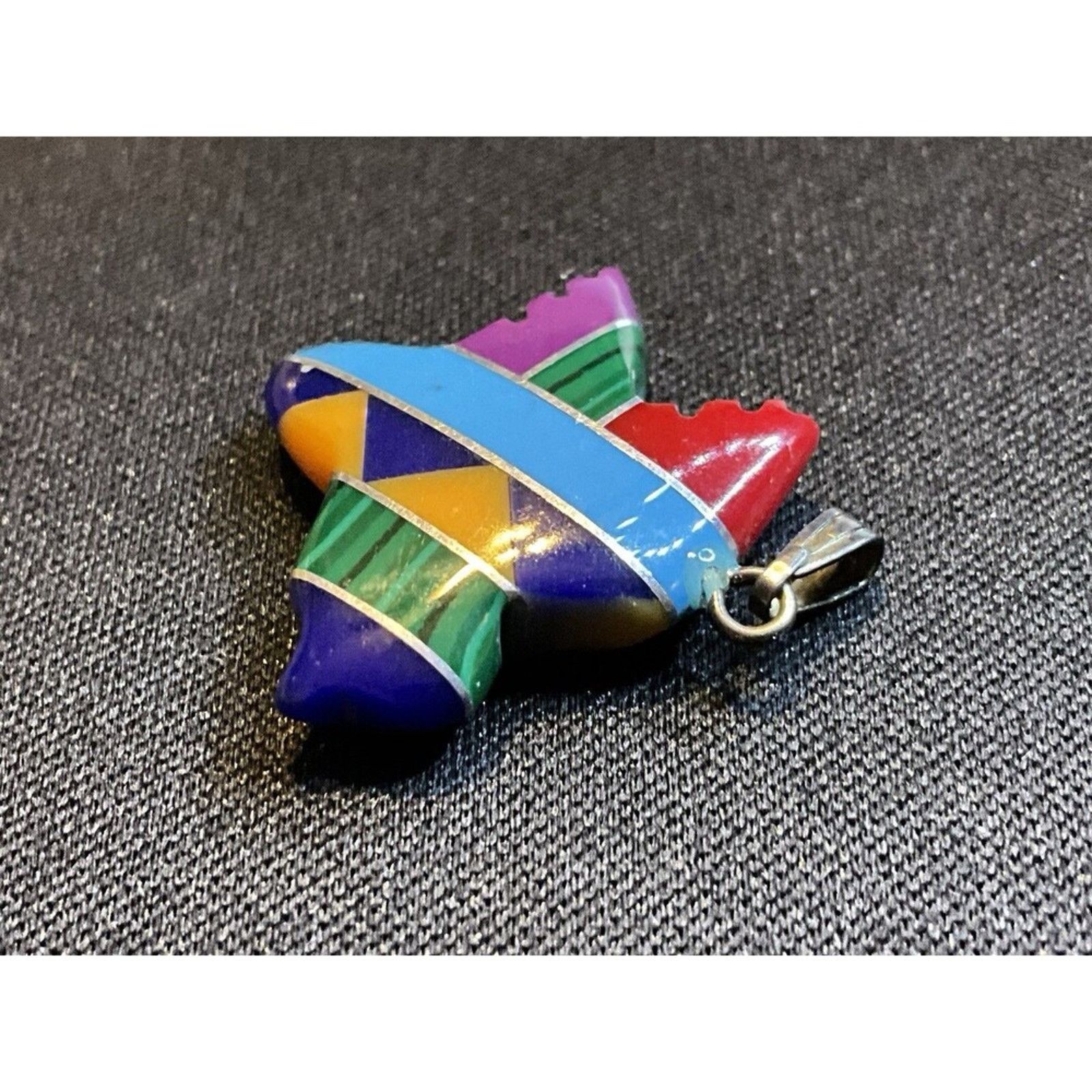 Other 925 Sterling Silver Native Enlay Pendant Size ONE SIZE - 6 Thumbnail