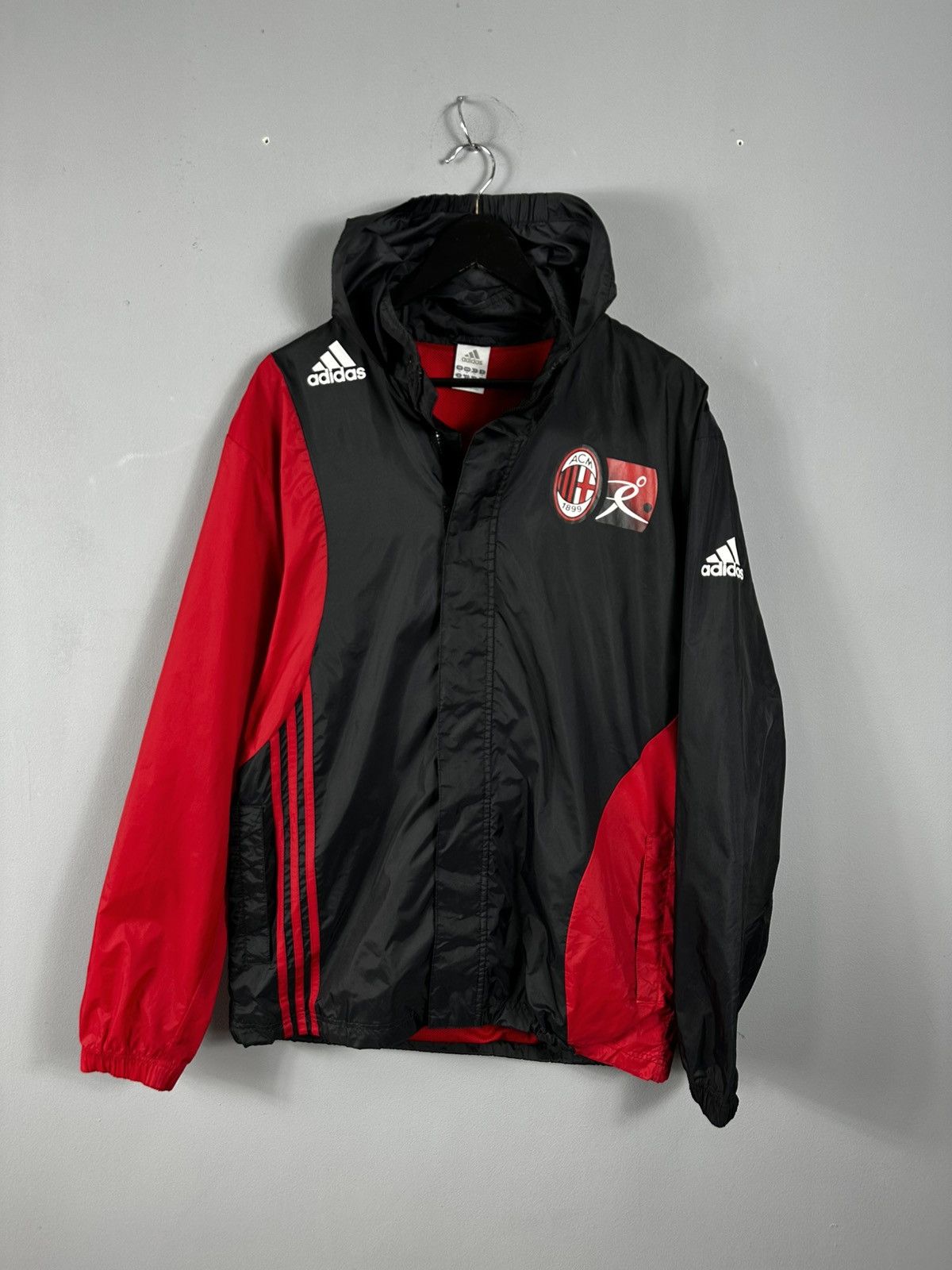 Vintage Adidas Men Black Red AC Milan 2009 Size US M / EU 48-50 / 2 - 1 Thumbnail