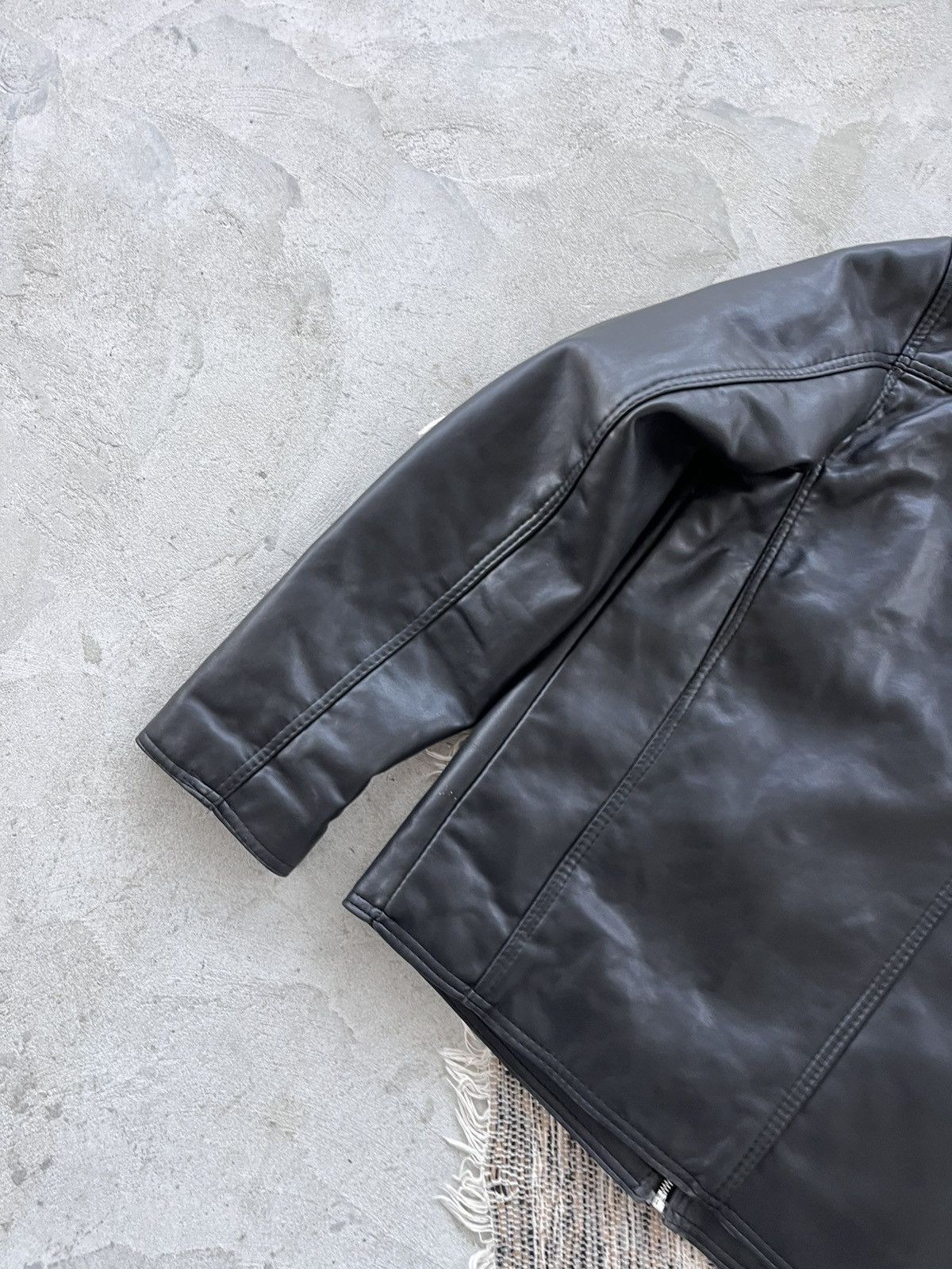 Genuine Leather Vintage Faux Leather Coach Bomber Jacket High Neck Y2K Size US L / EU 52-54 / 3 - 10 Thumbnail