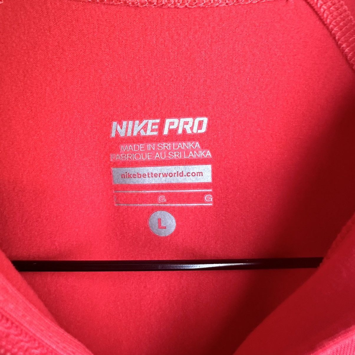 Nike Nike Pro Fire Red 1/4 Zip Women’s Pullover Size L / US 10 / IT 46 - 3 Thumbnail
