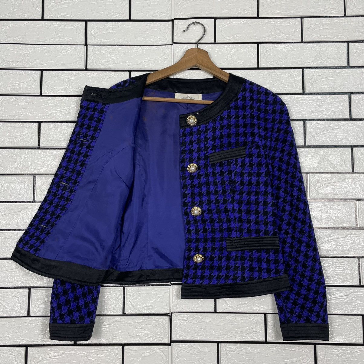 Other Roberto Capucci Plaid Purple Crop Jacket Size S / US 4 / IT 40 - 9 Thumbnail