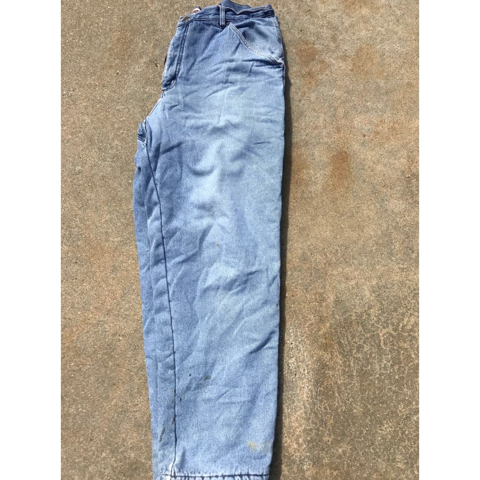 Timberland VINTAGE Timberland Pro Series Fleece Lined Insulated Jeans Men's 36 Blue Workwear Carpenter Straight Size 38 x 32 Size US 36 / EU 52 - 4 Thumbnail