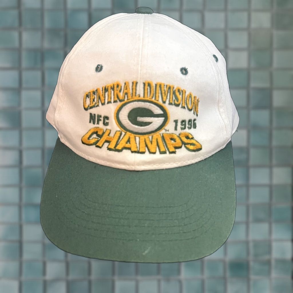 NFL VINTAGE Green Bay Packers VTG Central Division Champs 1996 Snapback Baseball Cap Hat Size ONE SIZE - 1 Thumbnail
